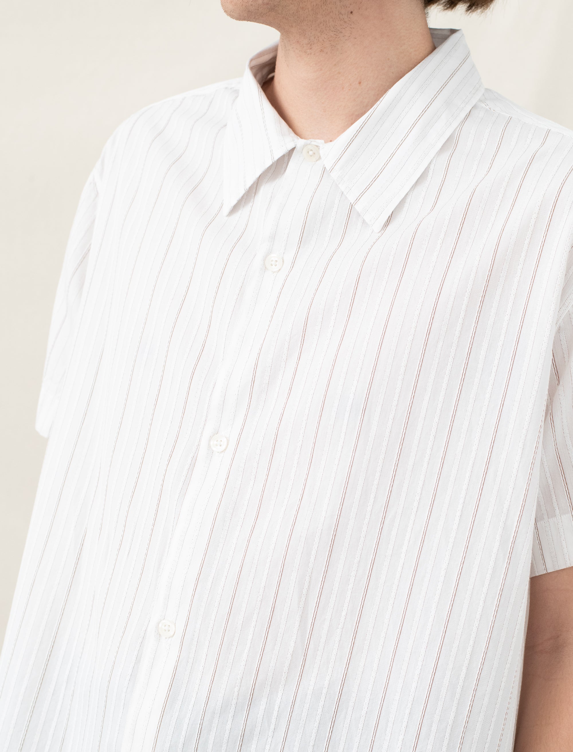 Holiday Shirt (Light Brown Stripe)