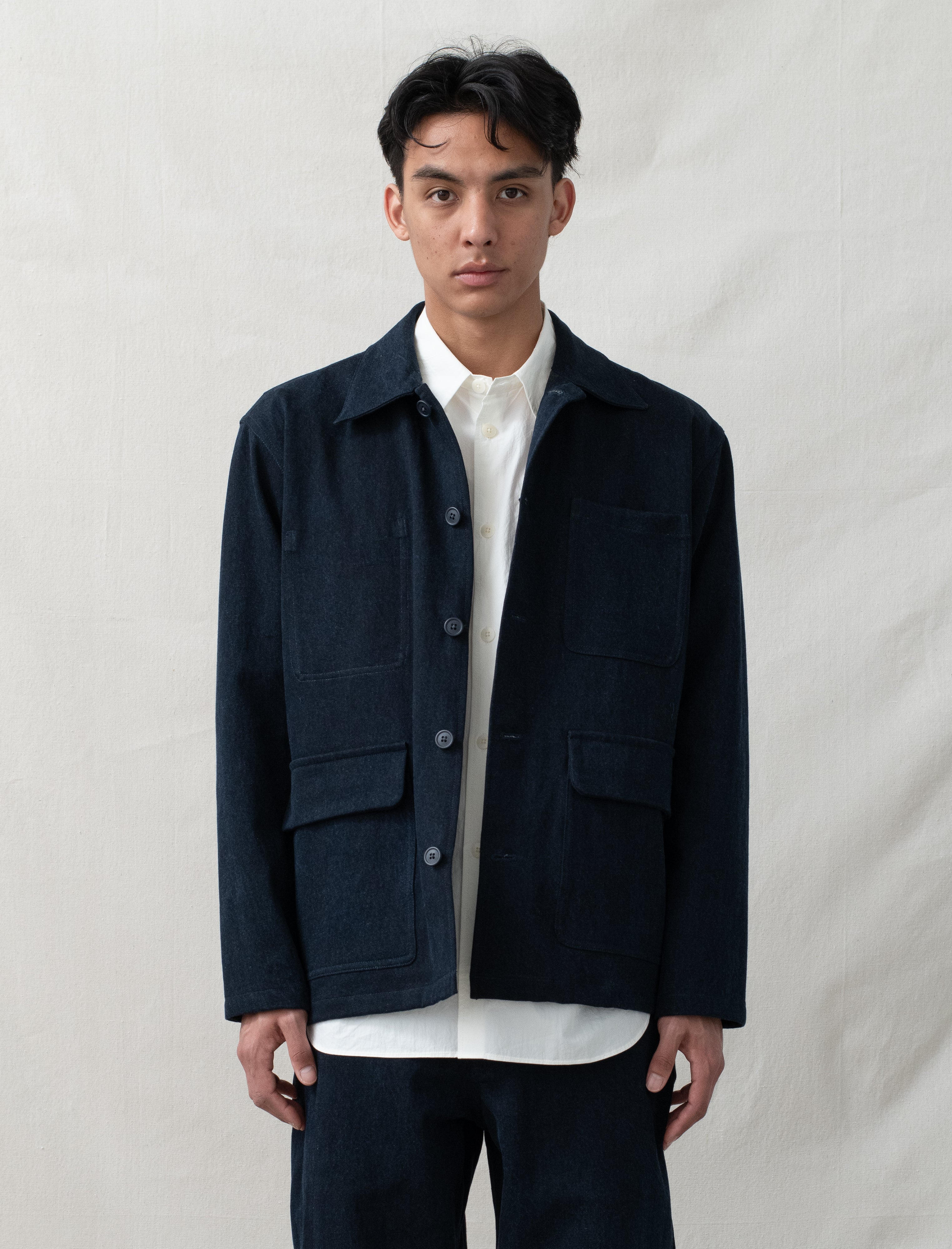 MAN-TLE R20J2 Jebok Jacket (Blue Sumi Organic Denim) – Bows and Arrows