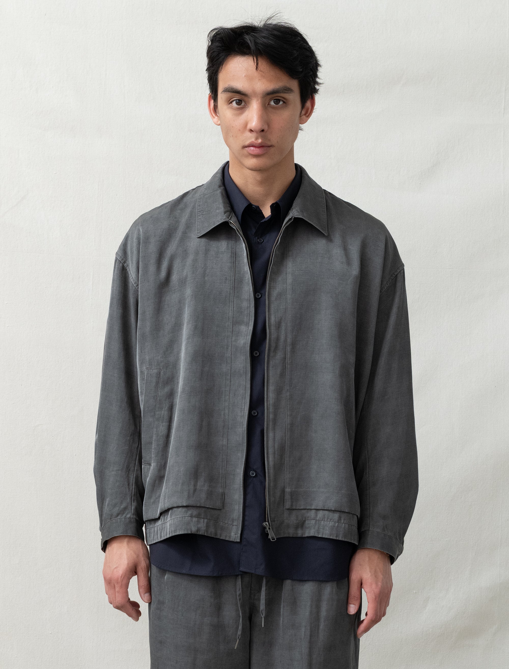 theredthread S clasp balloon blouson グレー THEREDTHREAD / ザレッドスレッド】S clasp balloon blouson