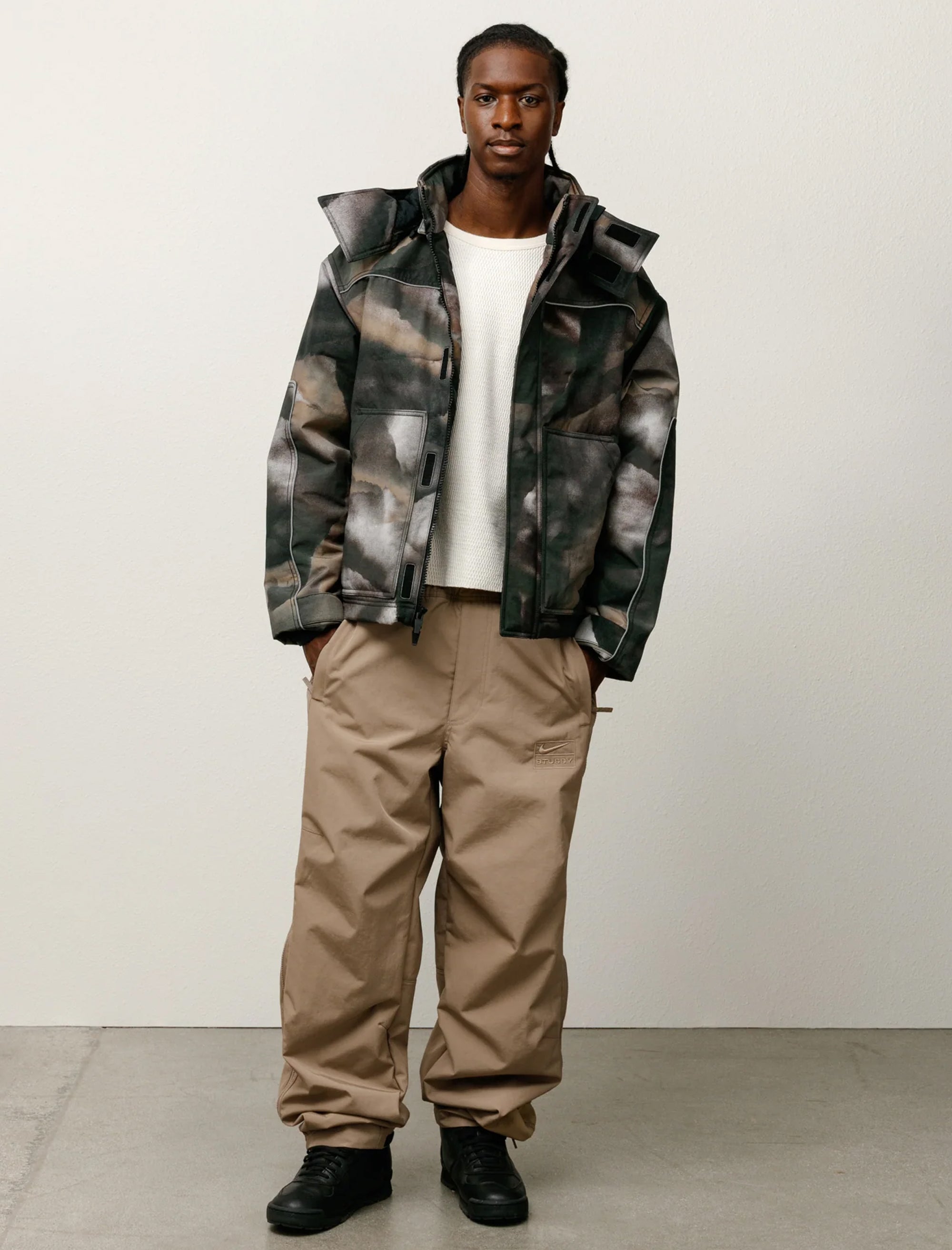 ウェア Stussy x Nike Primaloft Utility Jacket Nike Stüssy Hooded Utility Jacket (Multi-Color) – Bows and Arrows