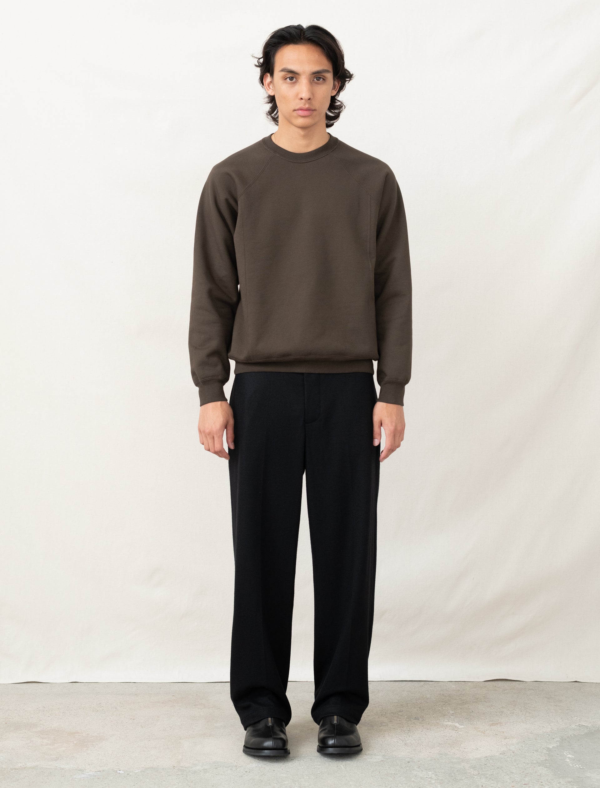 Lady White Co. LW620 Heavy Gusset Crewneck in Pigment Kelp main image 0