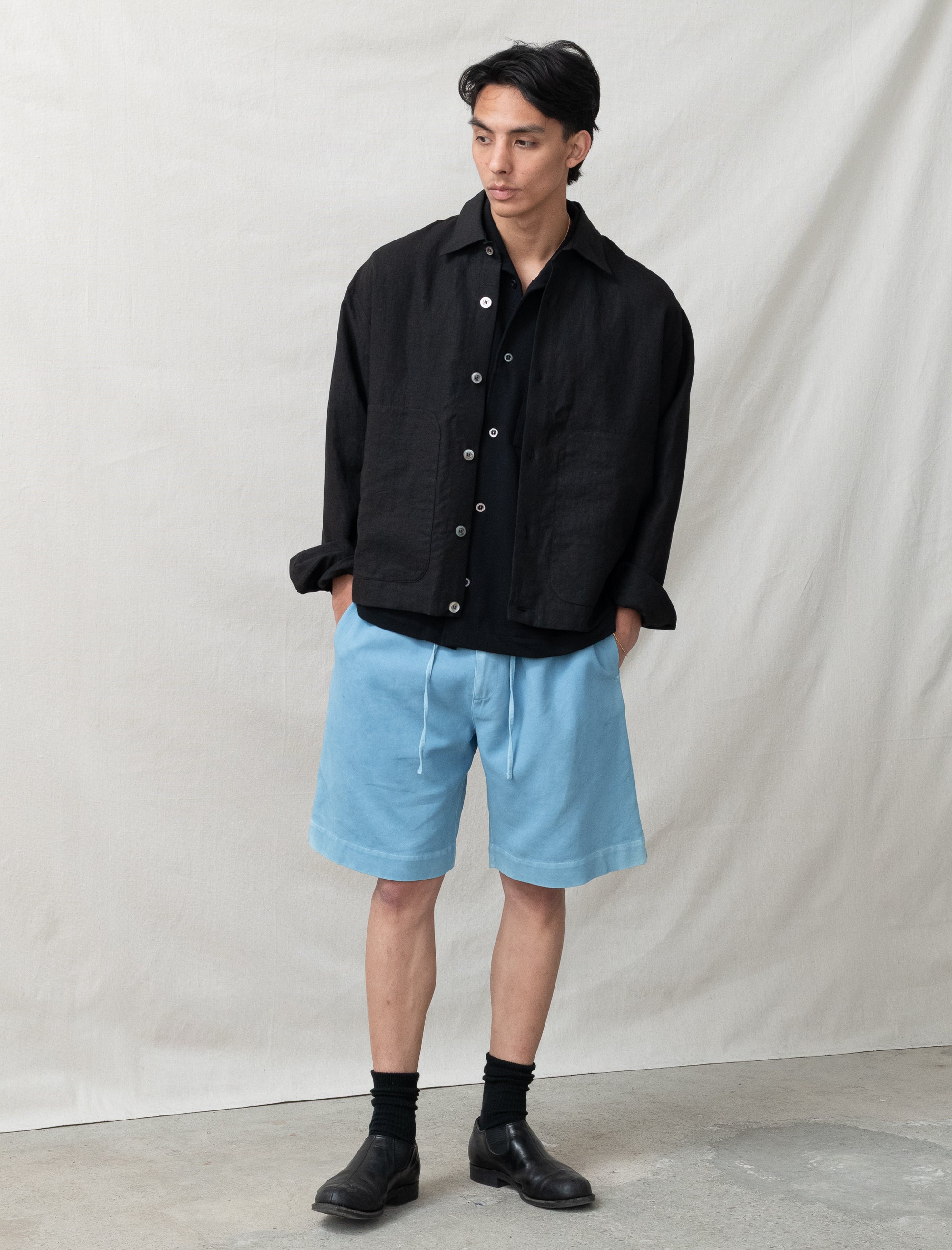 Repos Shorts Double Cloth (Woad)