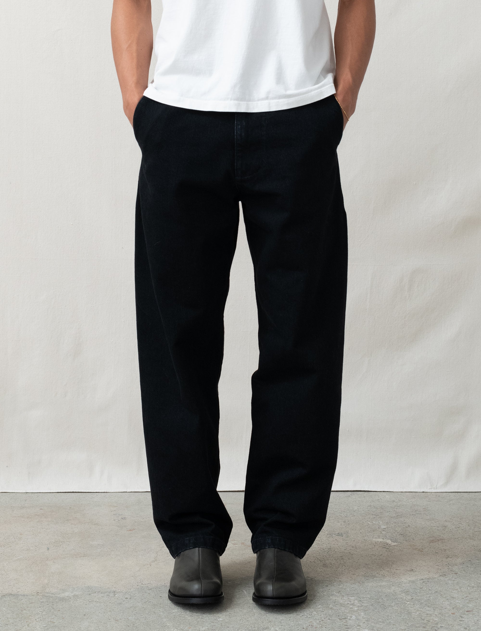 arpenteur 5 pocket denim black 