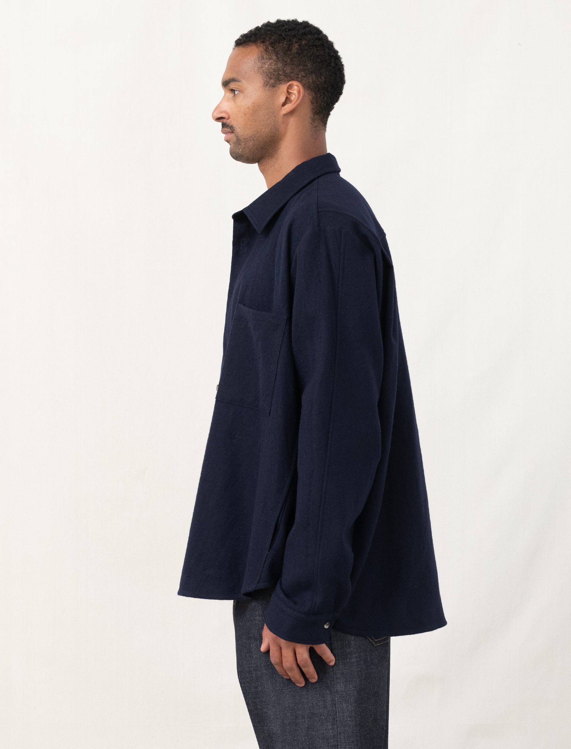 Dando Overshirt Wool (Navy)