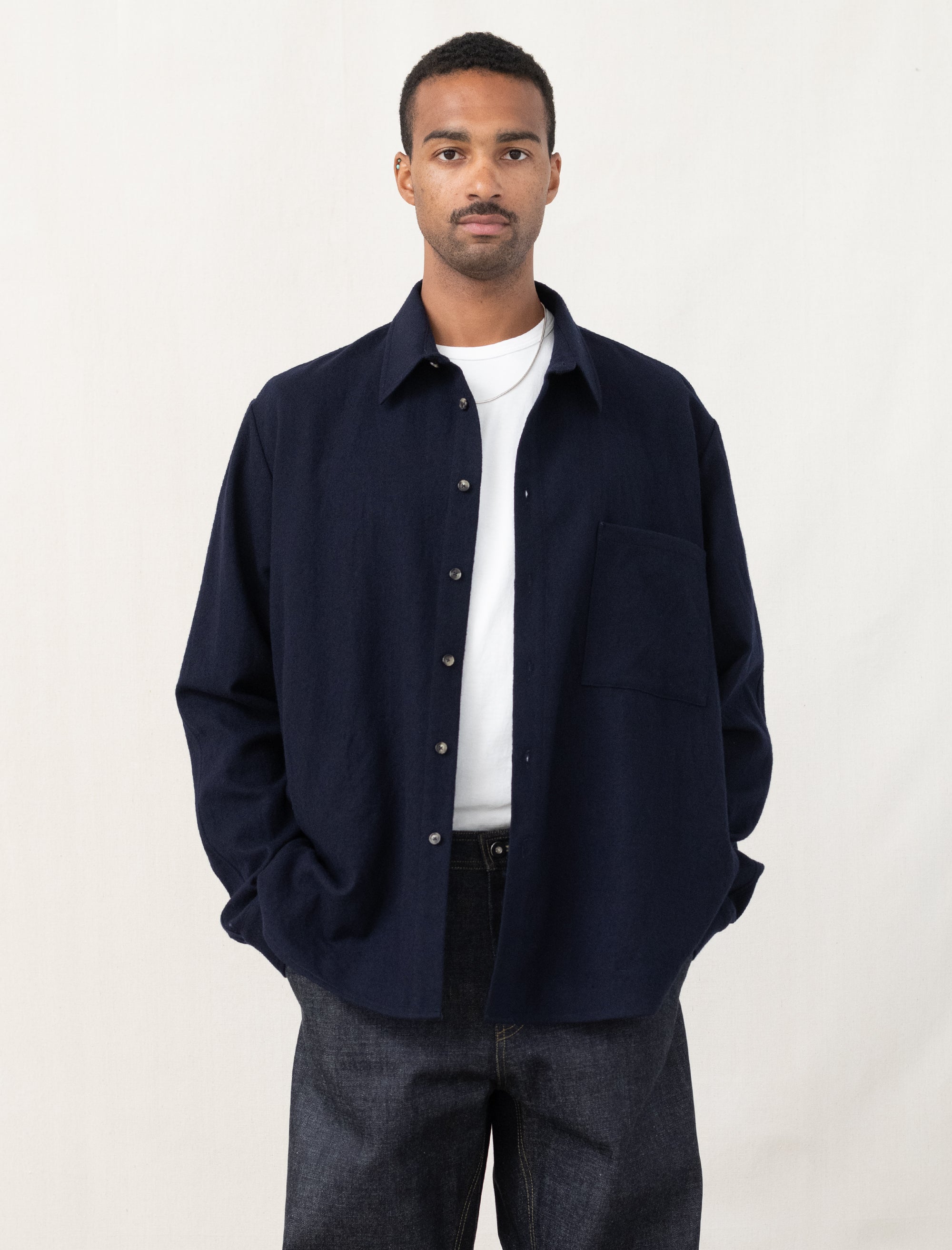 Dando Overshirt Wool (Navy)