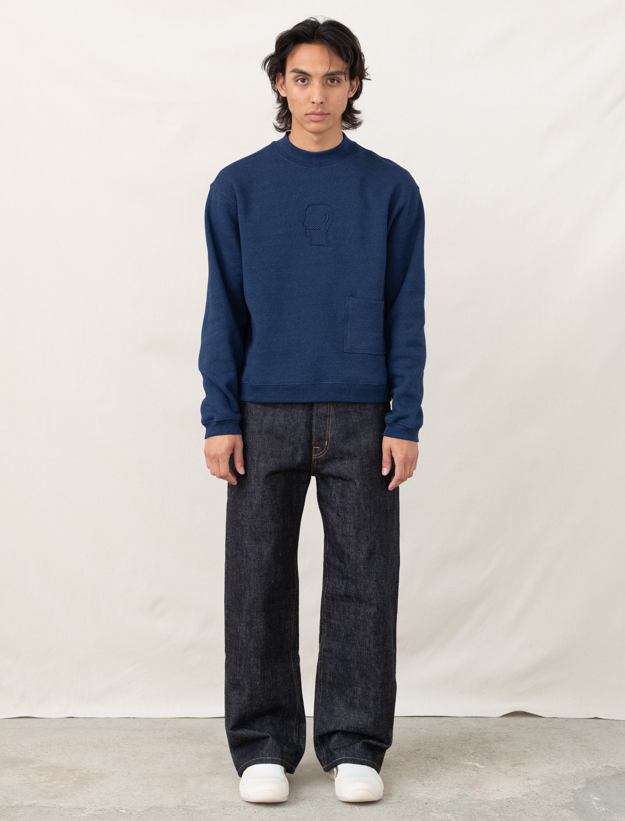 Mockneck Sweatshirt (Indigo)