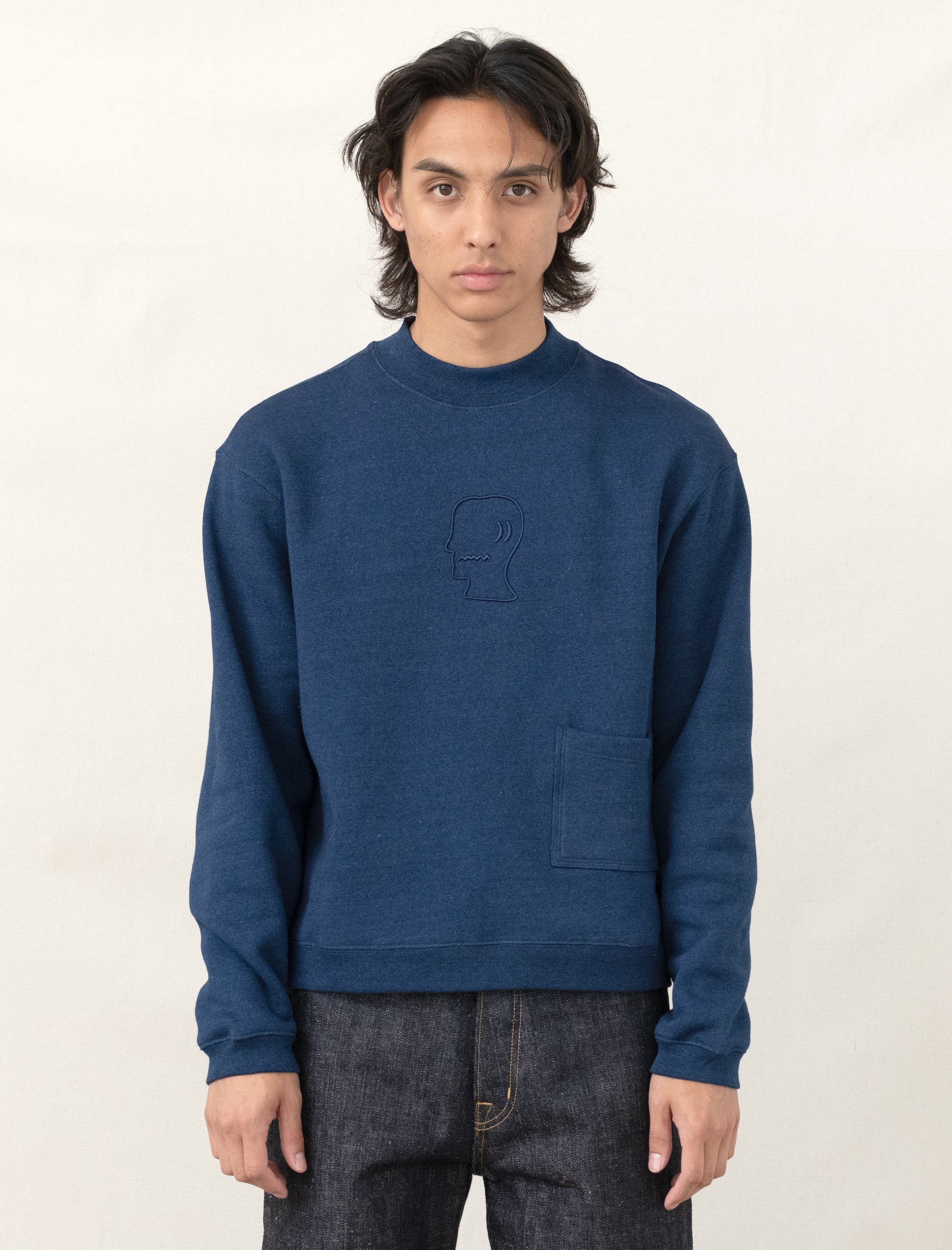 Mockneck Sweatshirt (Indigo)