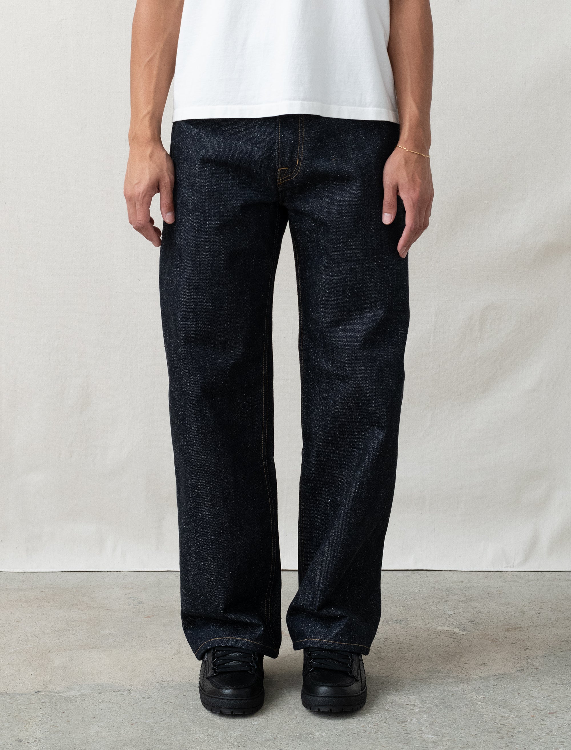 メンズ scanner 00s black wide denim pants 裏原