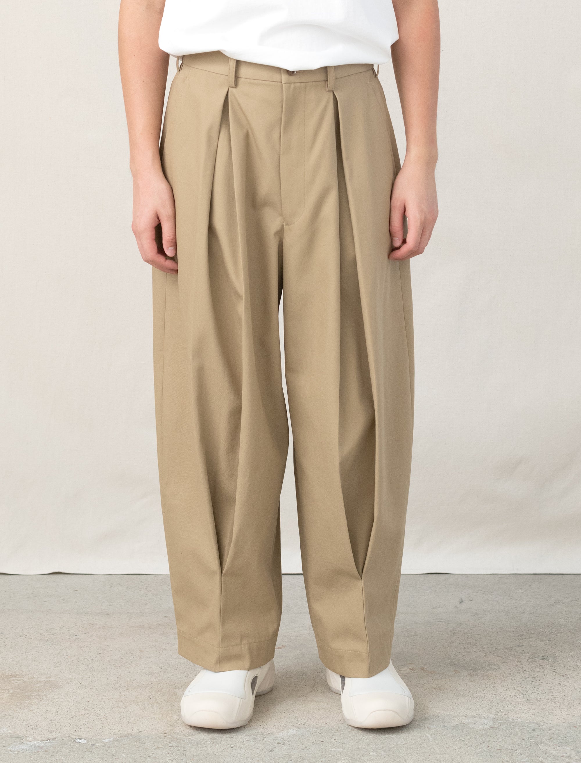 Big Pleat Pant (Beige)