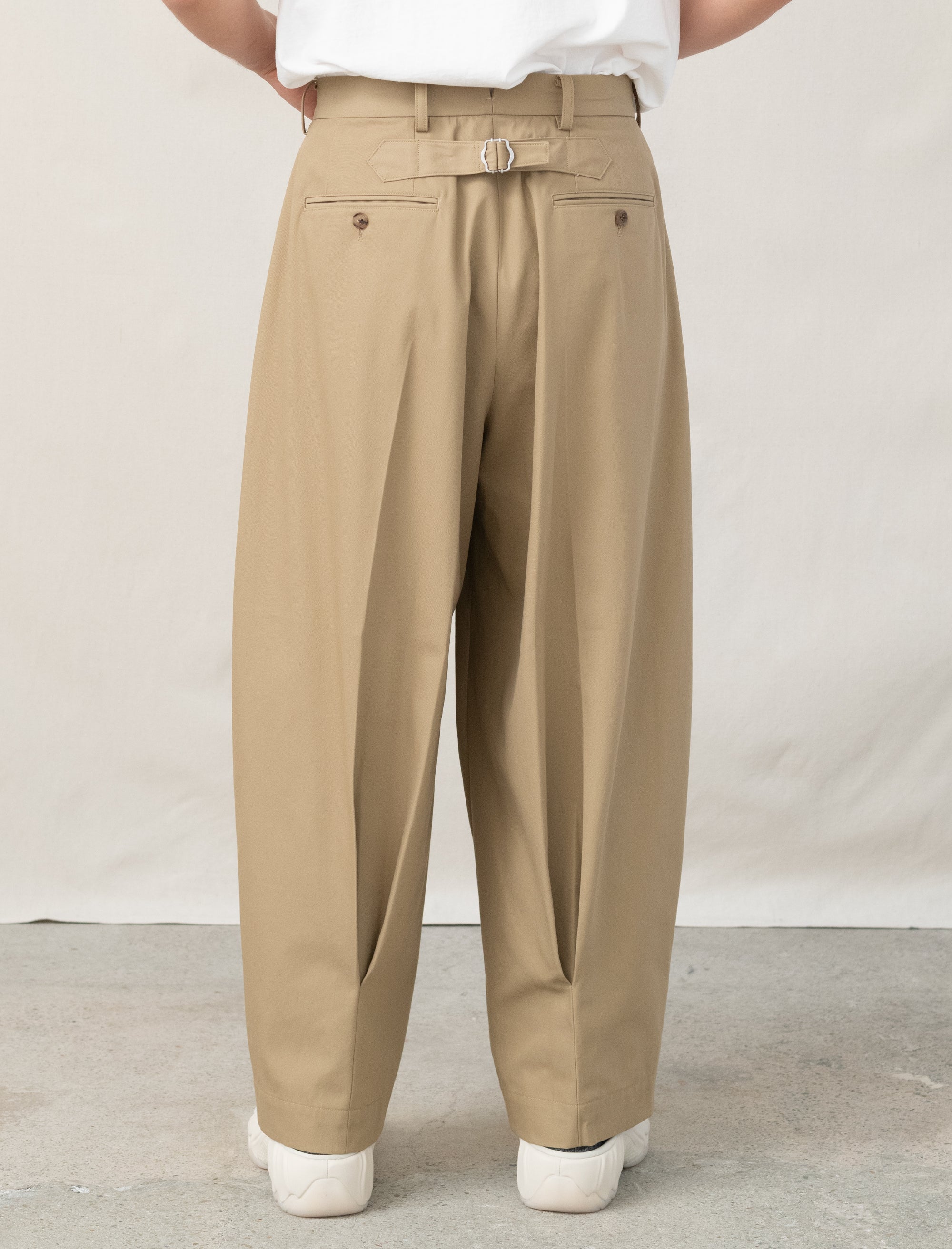 Big Pleat Pant (Beige)