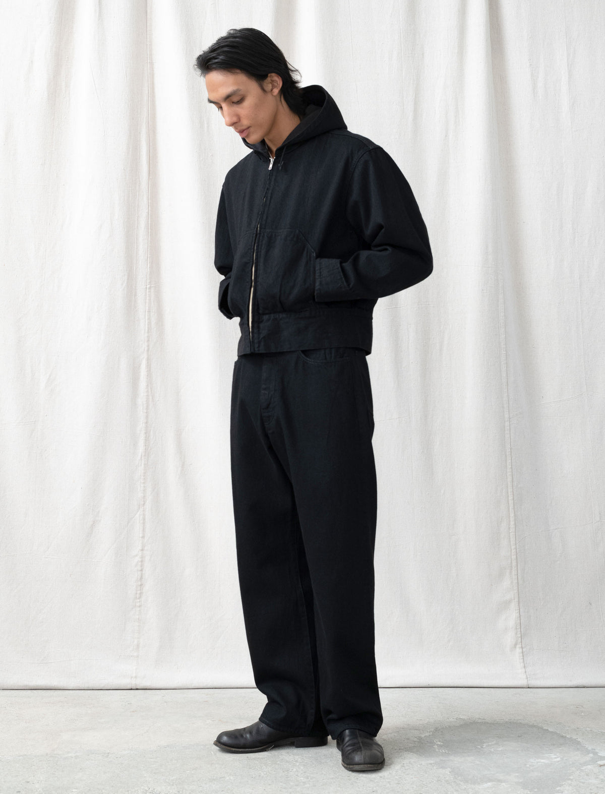 LW-C Classic Wide Jeans (Black One Wash)
