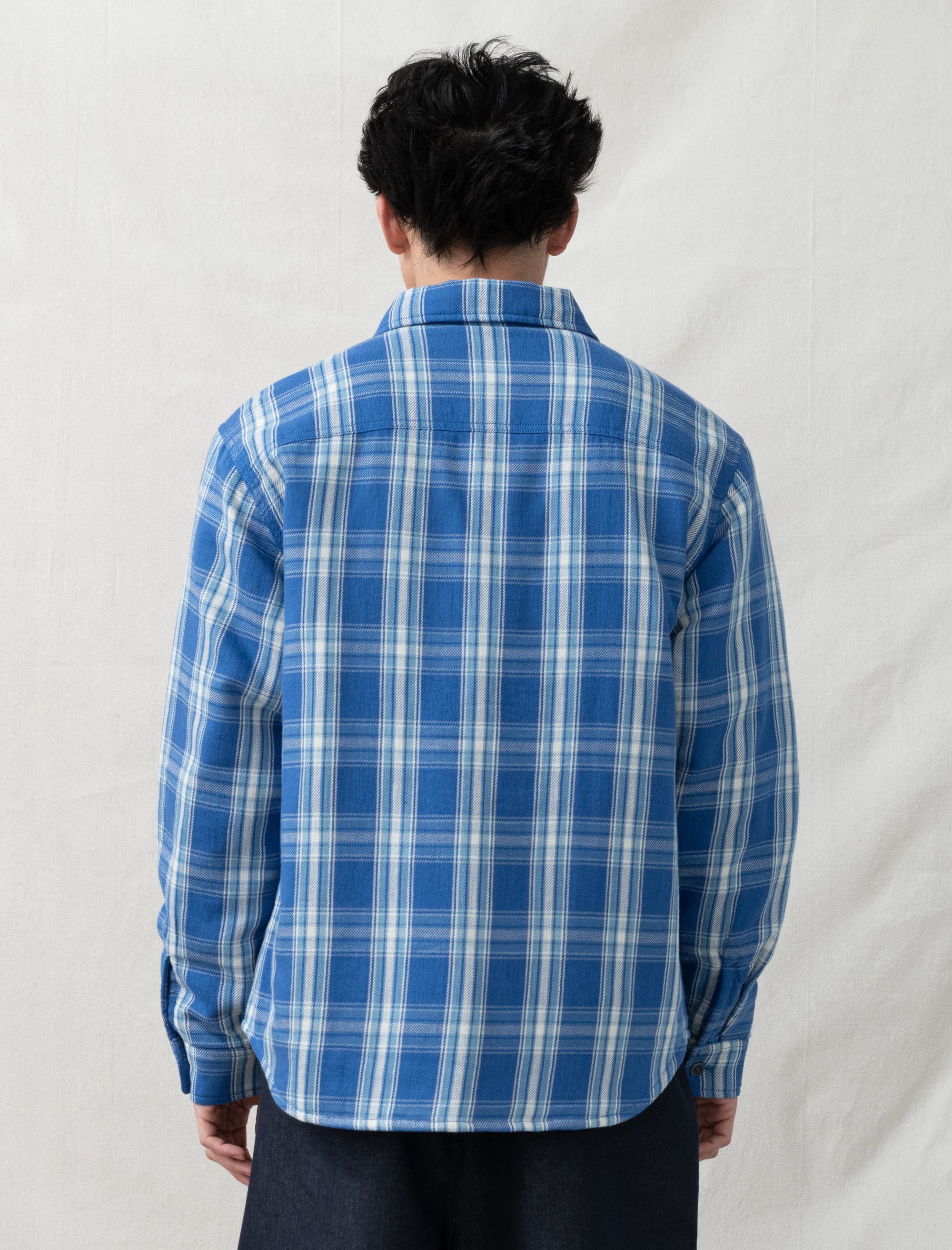 stussy Lau Plaid Shirt Jacket (Blue)
