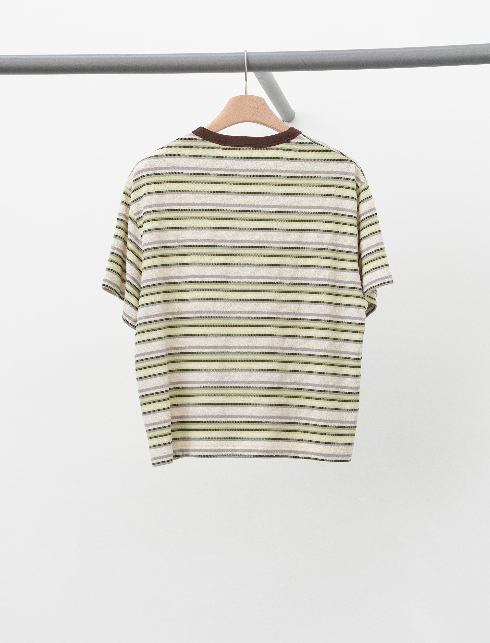 brain dead Looped Stripe T-Shirt (Green Multi)