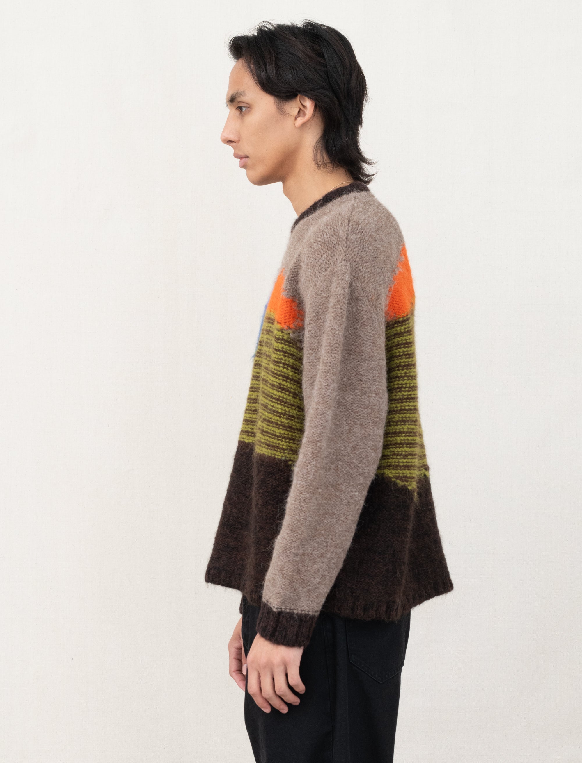 Boxy Knit Sweater (Brown)