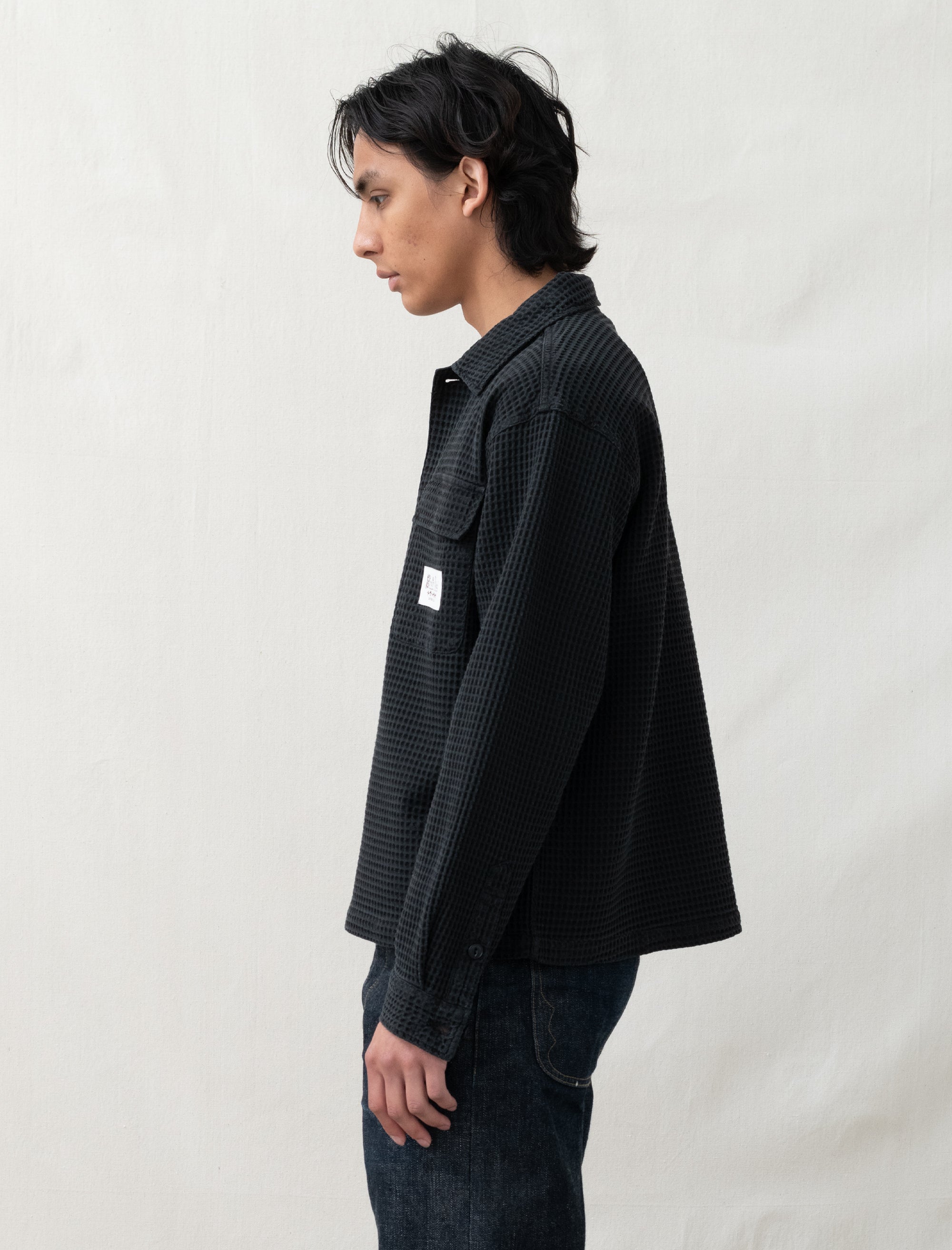 Brain Dead Waffle Button Front Shirt (Washed Black) – Bows and Arrows