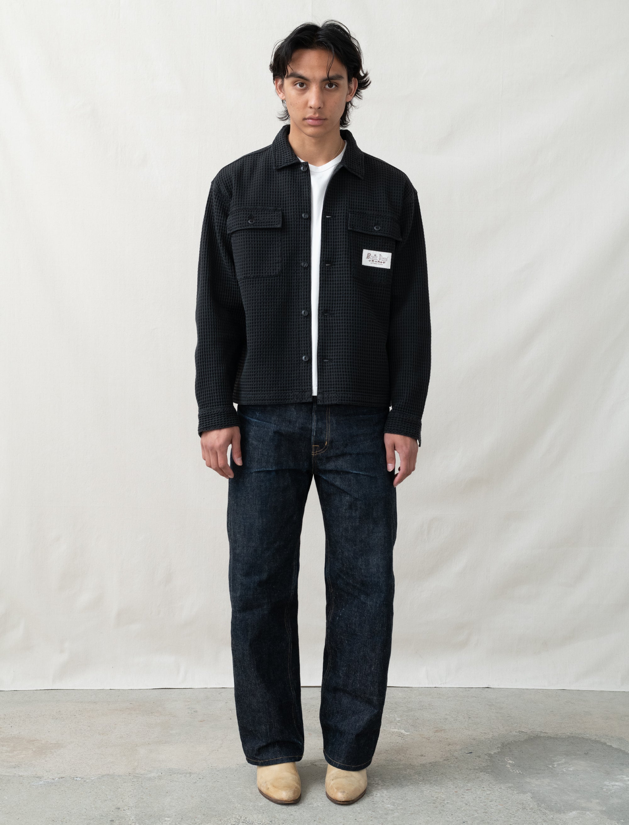 Brain Dead Waffle Button Front Shirt (Washed Black) – Bows and Arrows