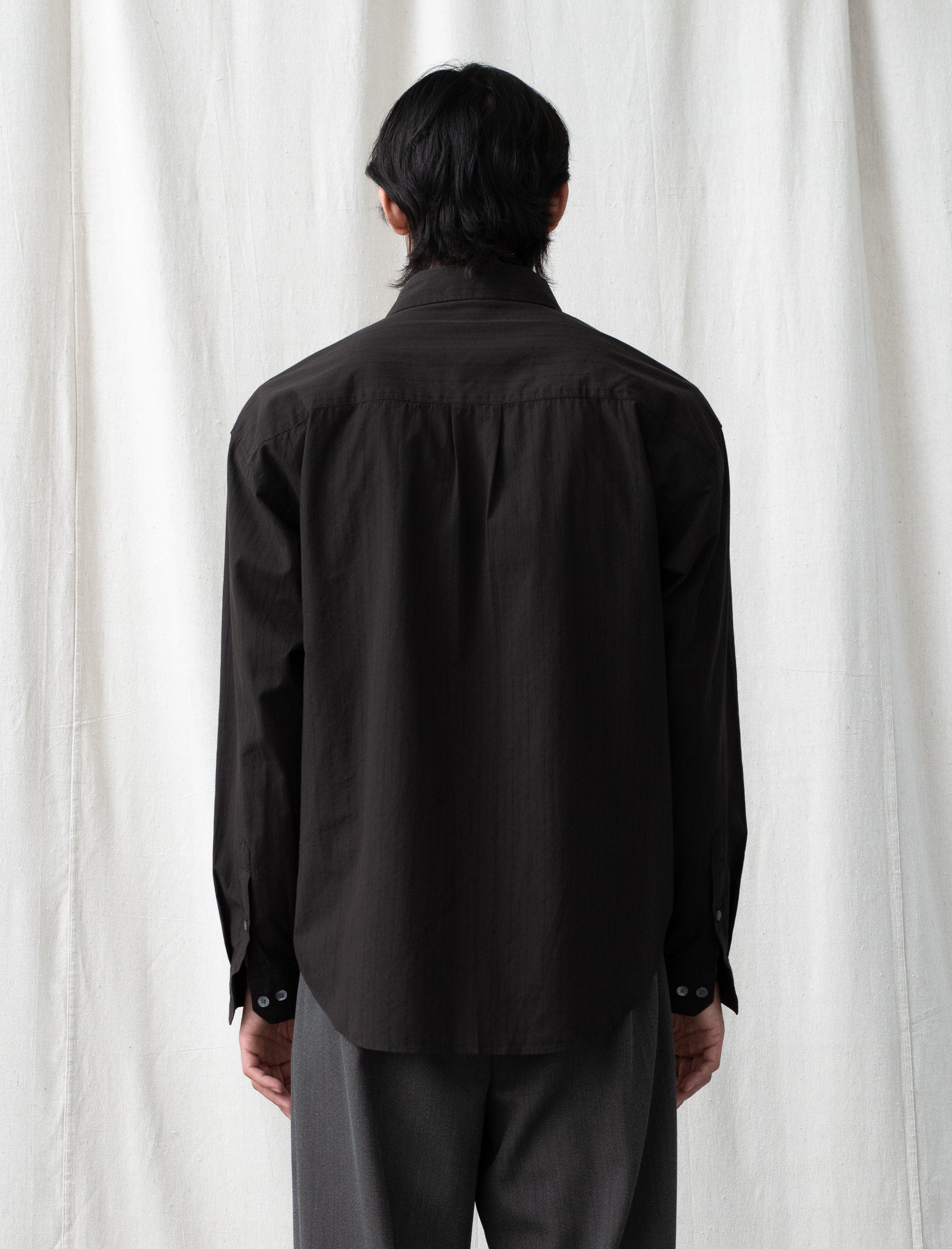 Executive Shirt (Dark Brown Stripe)