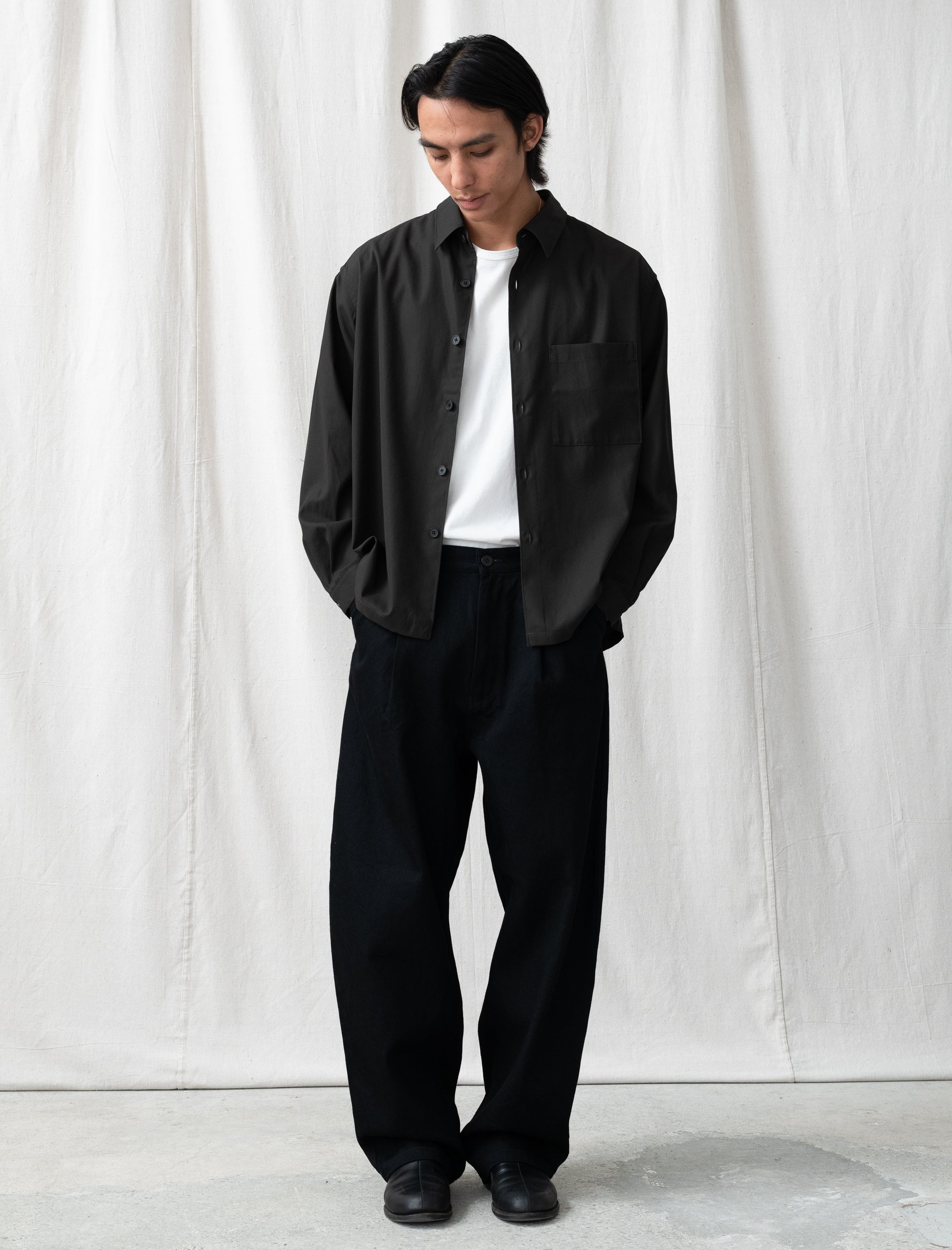 Cotton Twill Shirt (Khaki Brown)