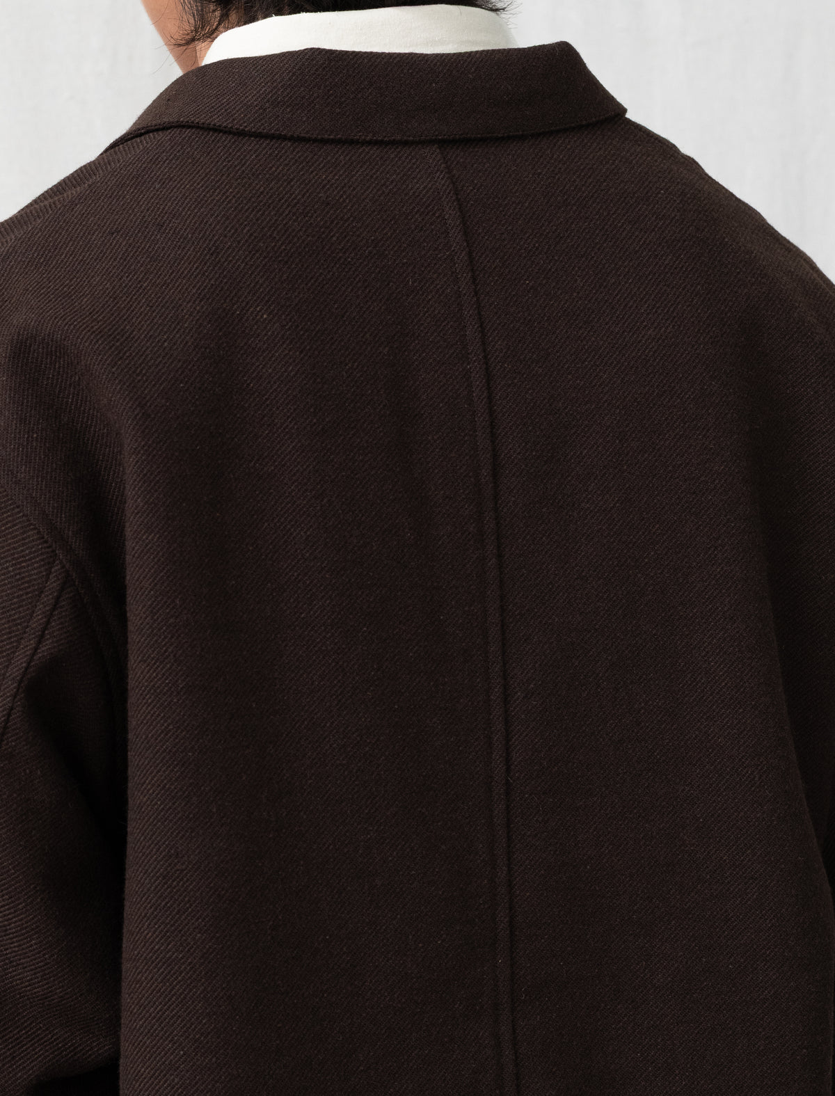 Wool Mixed Jacket (Dark Brown)