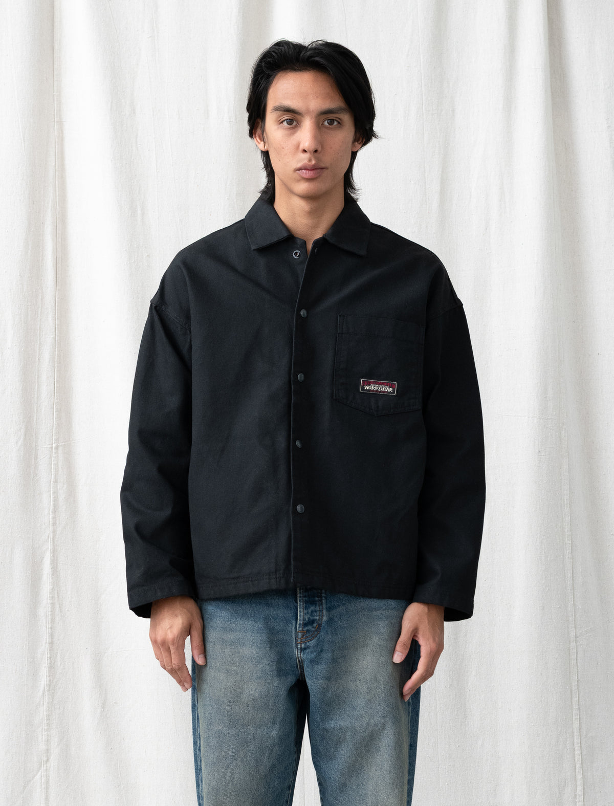 Canvas Work Overshirt (Black)