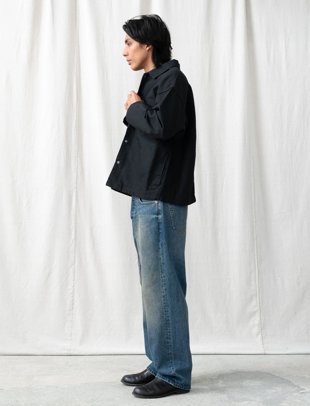 Canvas Work Overshirt (Black)
