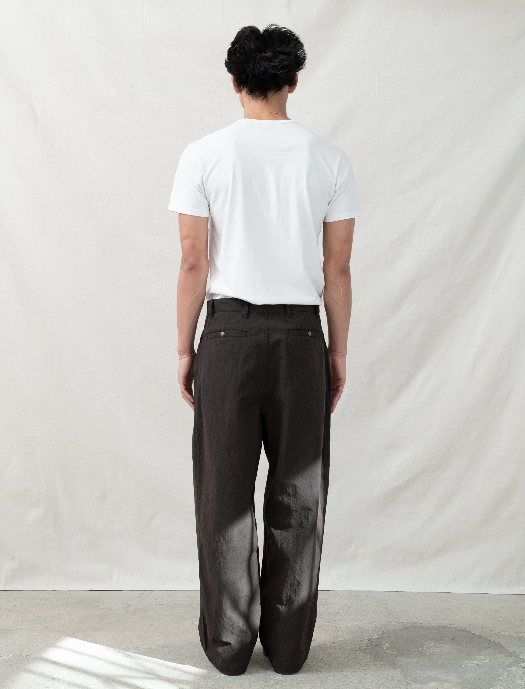 Men's Pleated Pants (Brown)