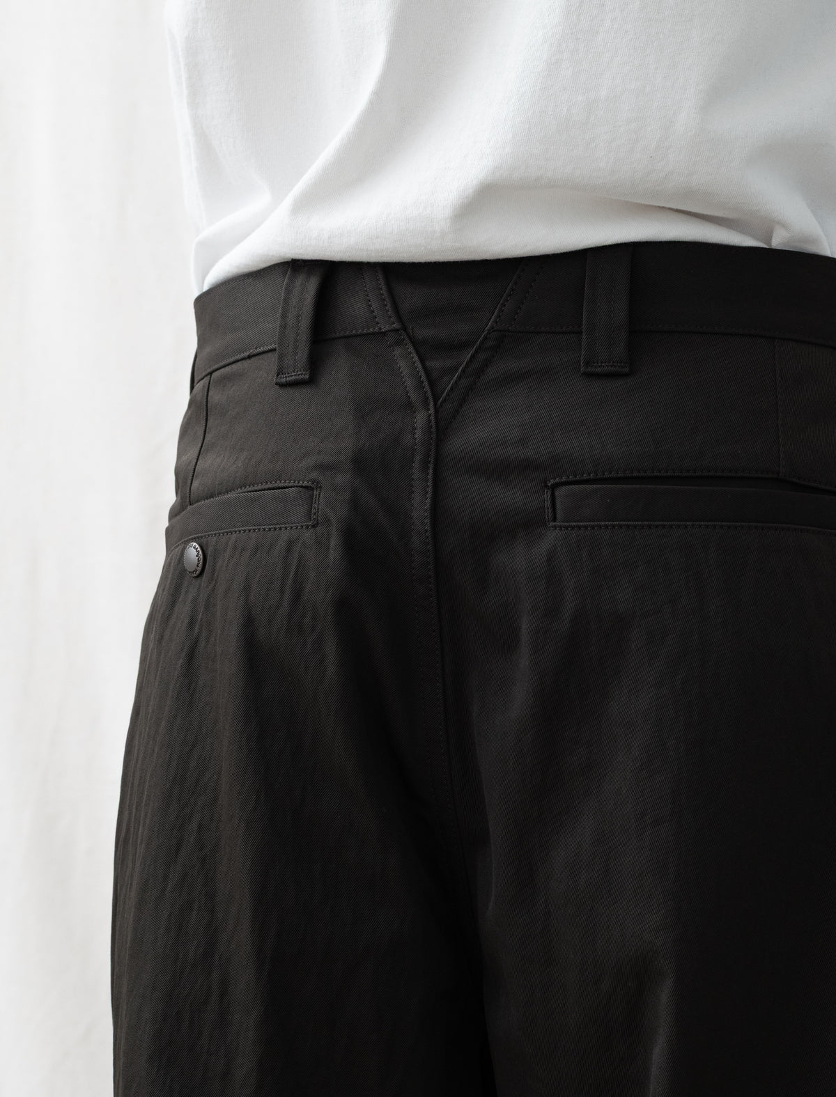 Nylon Wide Pants P023 (Dark Brown)