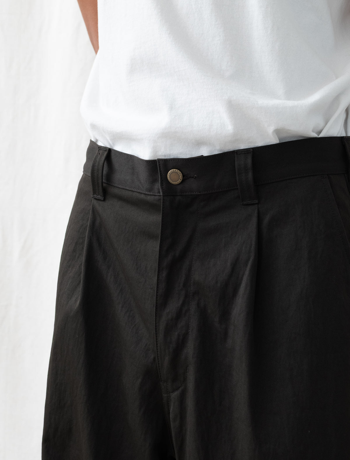 Nylon Wide Pants P023 (Dark Brown)
