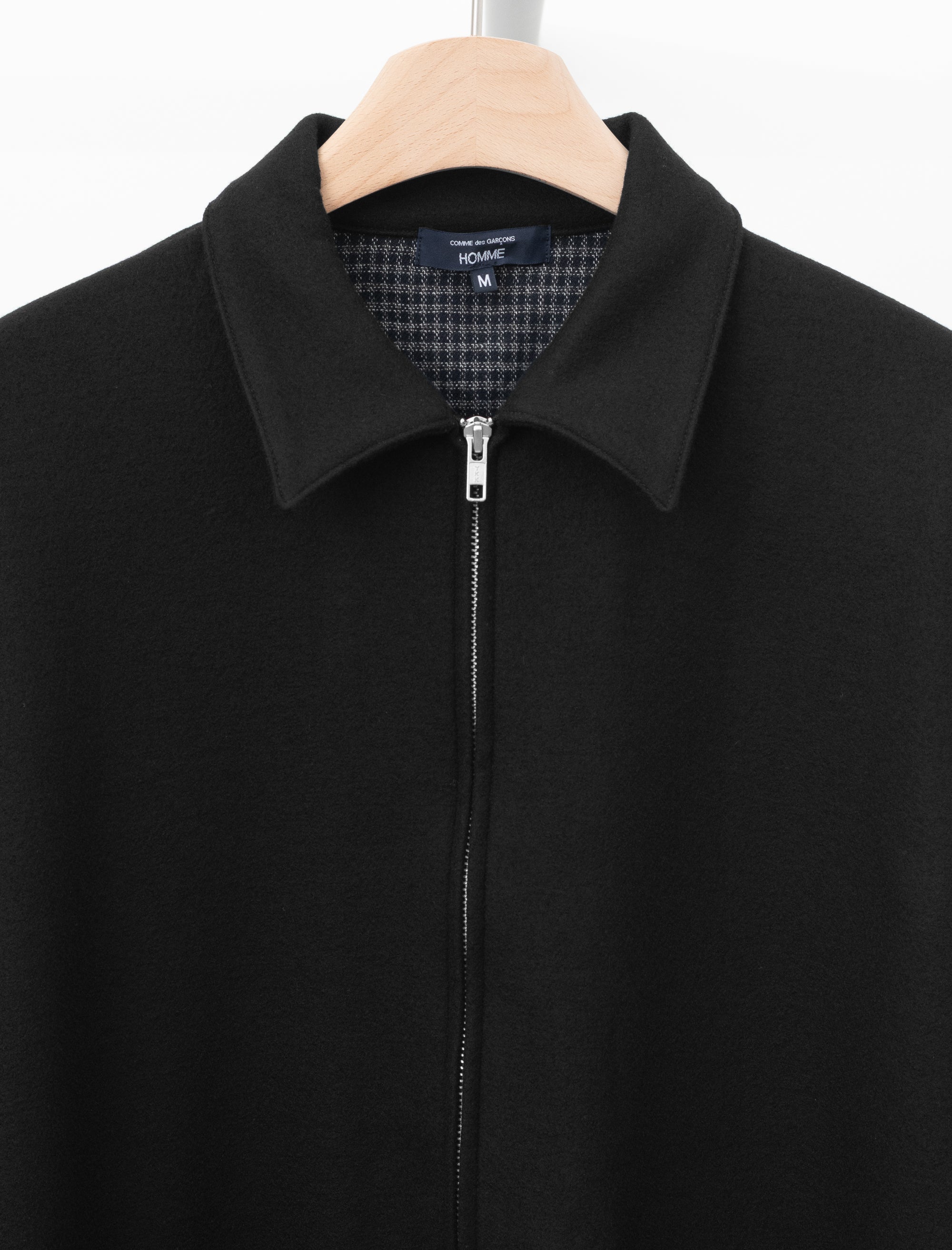 Wool Zip Shirt (Black)