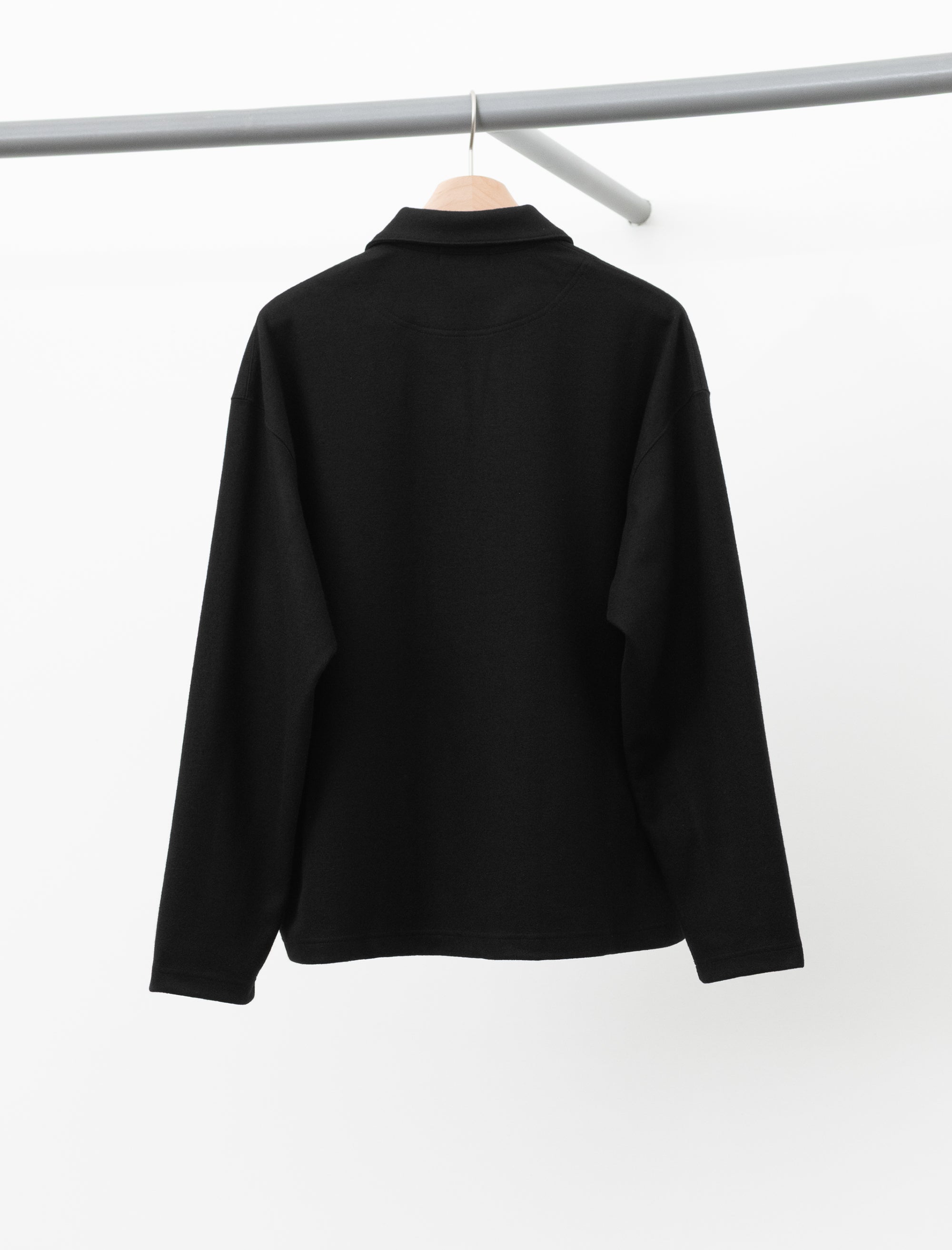 Wool Zip Shirt (Black)