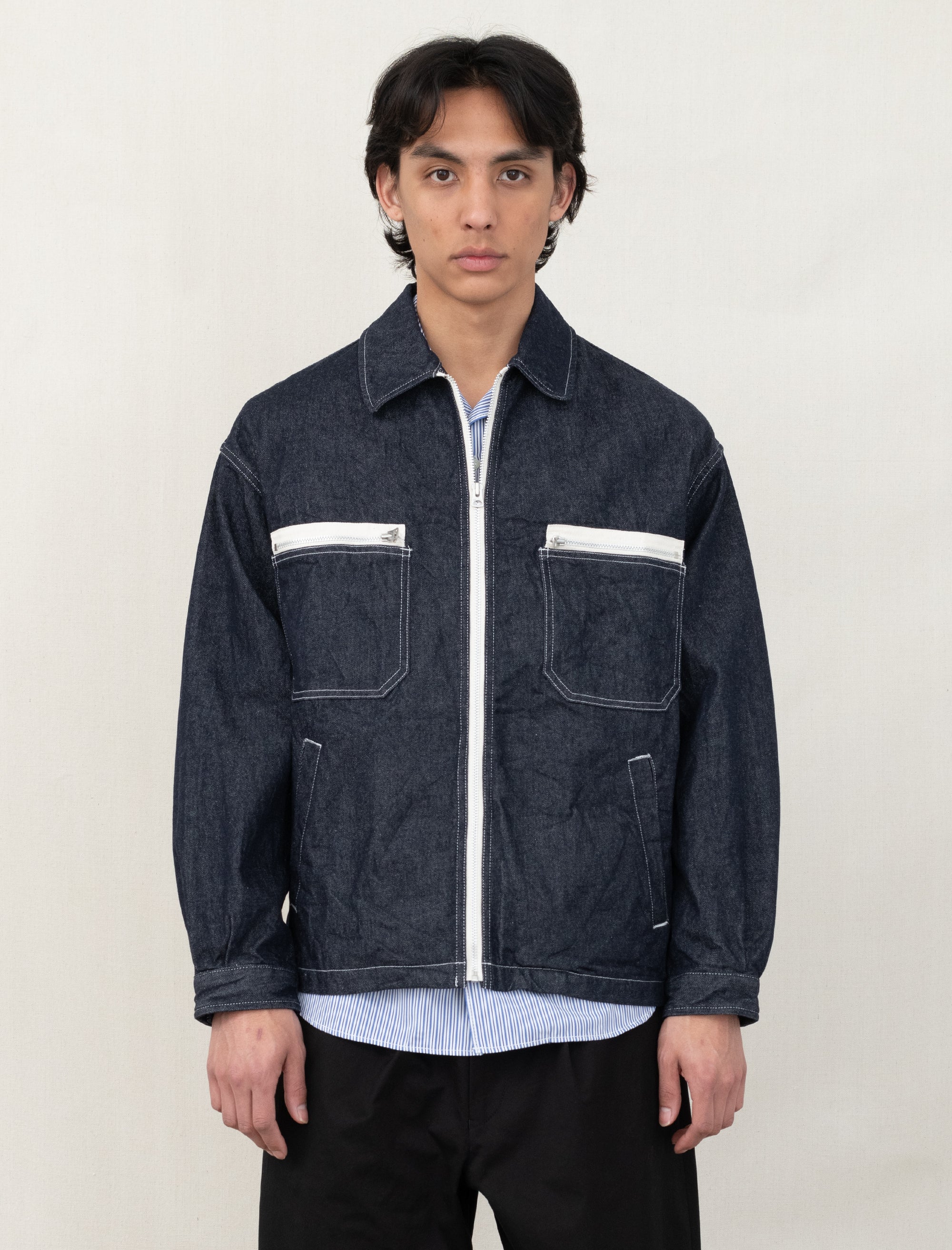 Comme Des Garçons Homme Denim Zip Jacket J025 (Indigo