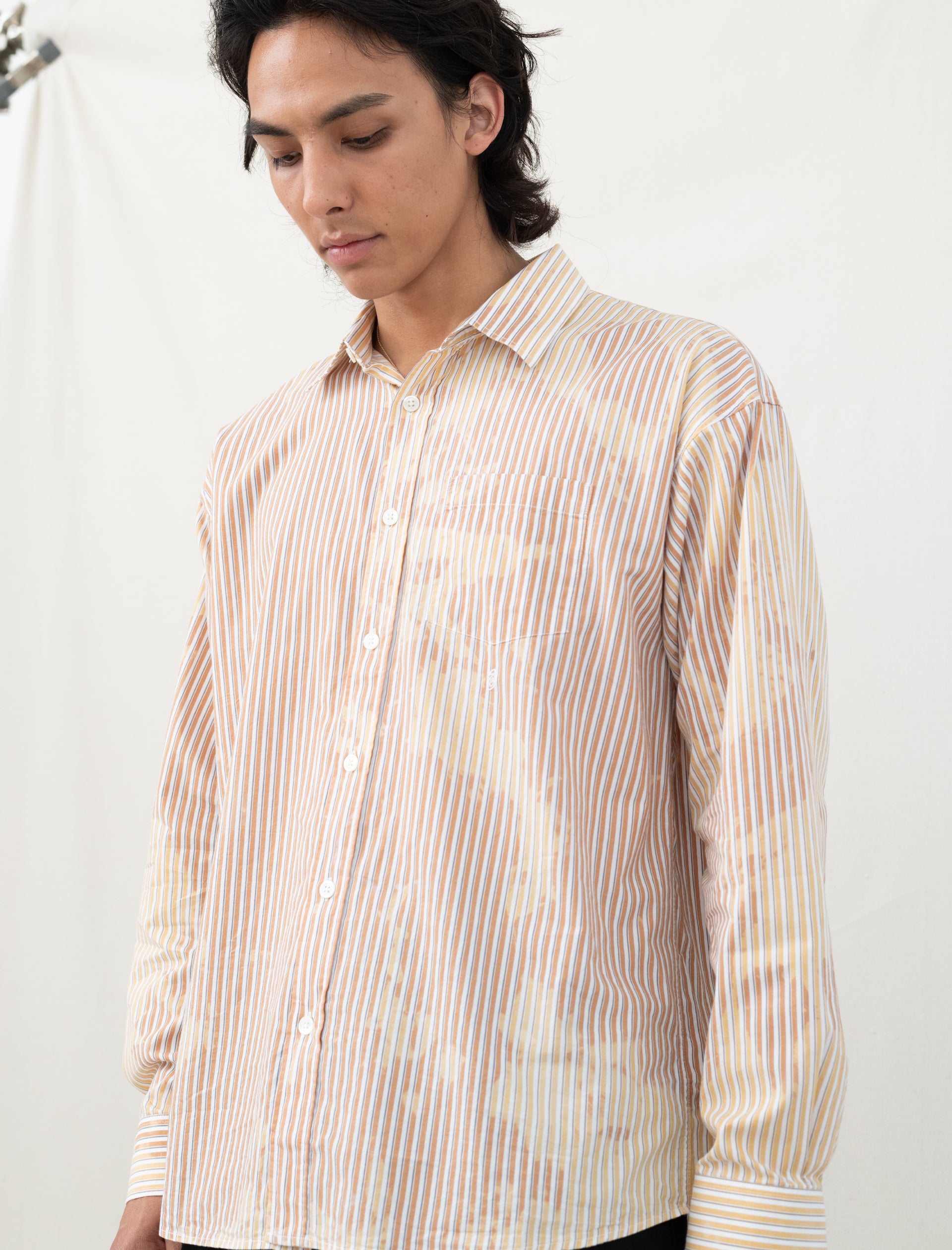 Stussy Classic Shirt Bleached Poplin (Tan) – Bows and Arrows