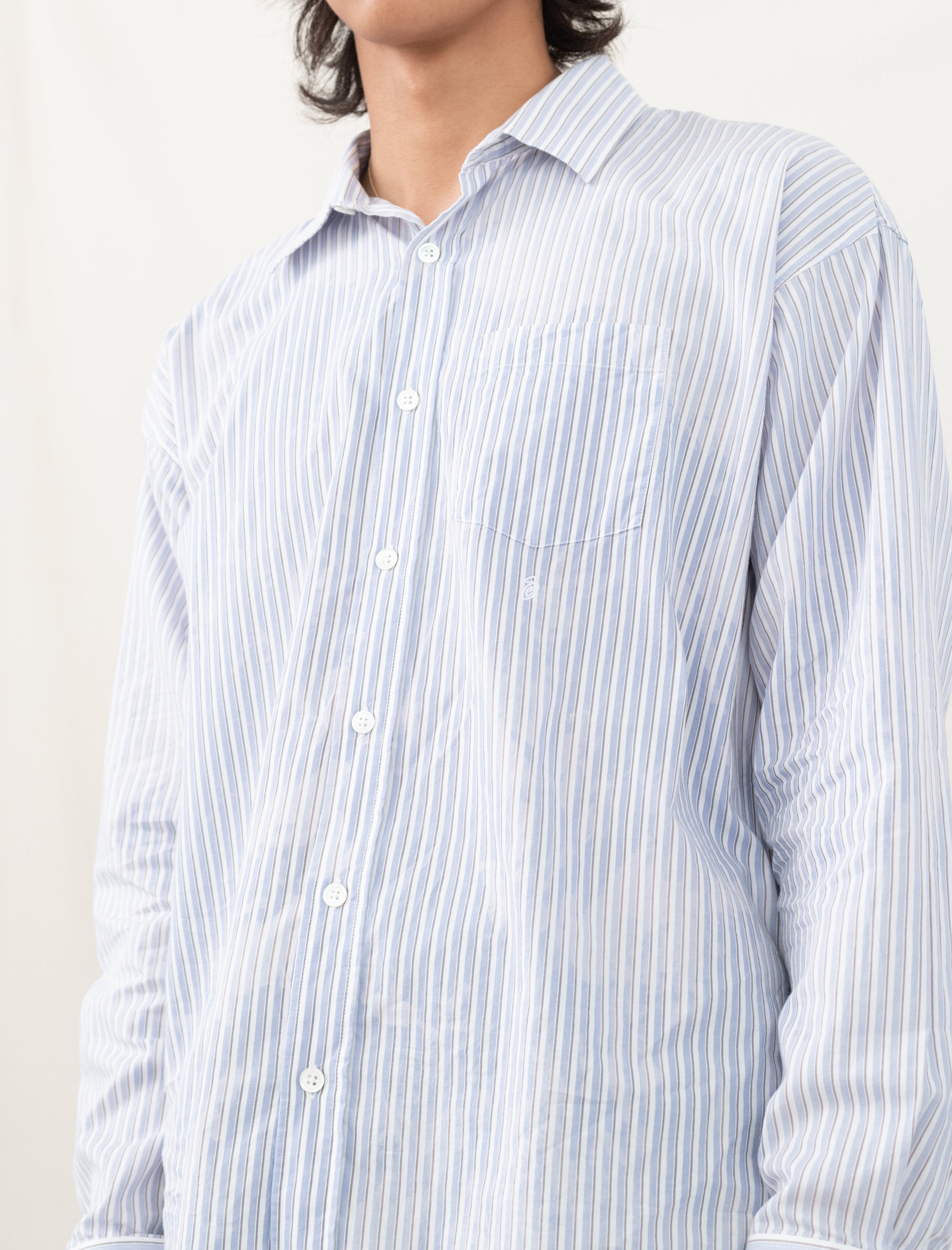 Classic Shirt Bleached Poplin (Blue)