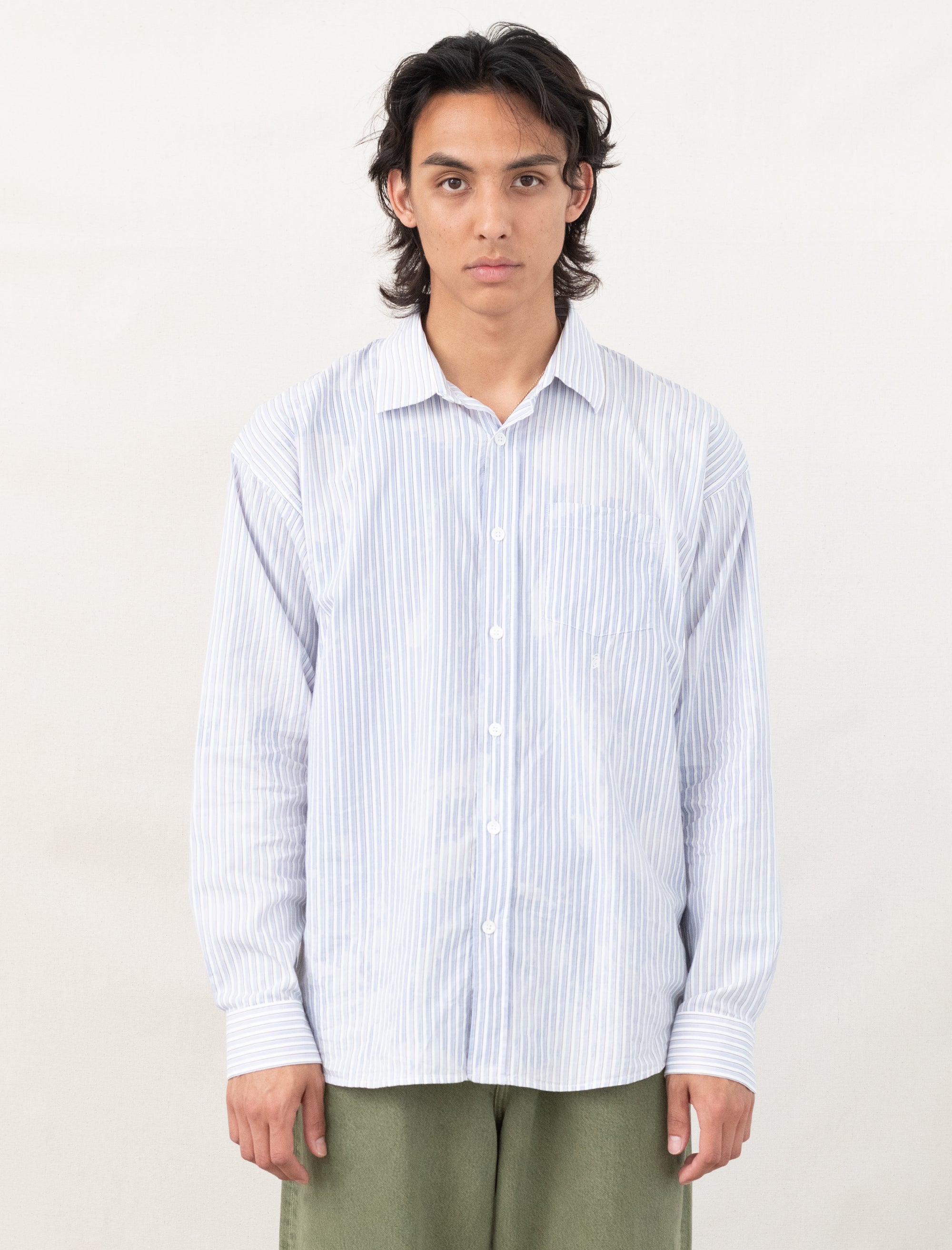 Classic Shirt Bleached Poplin (Blue)