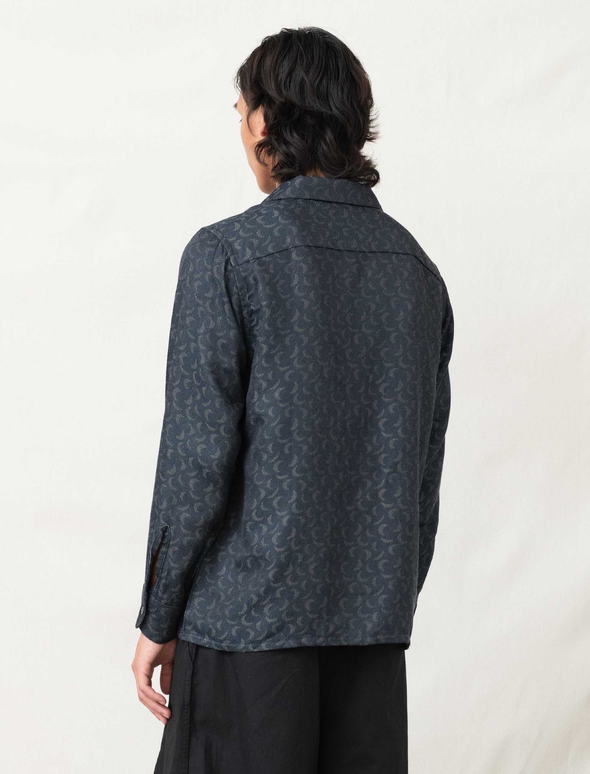 Classic Shirt Crescent Jacquard (Navy)