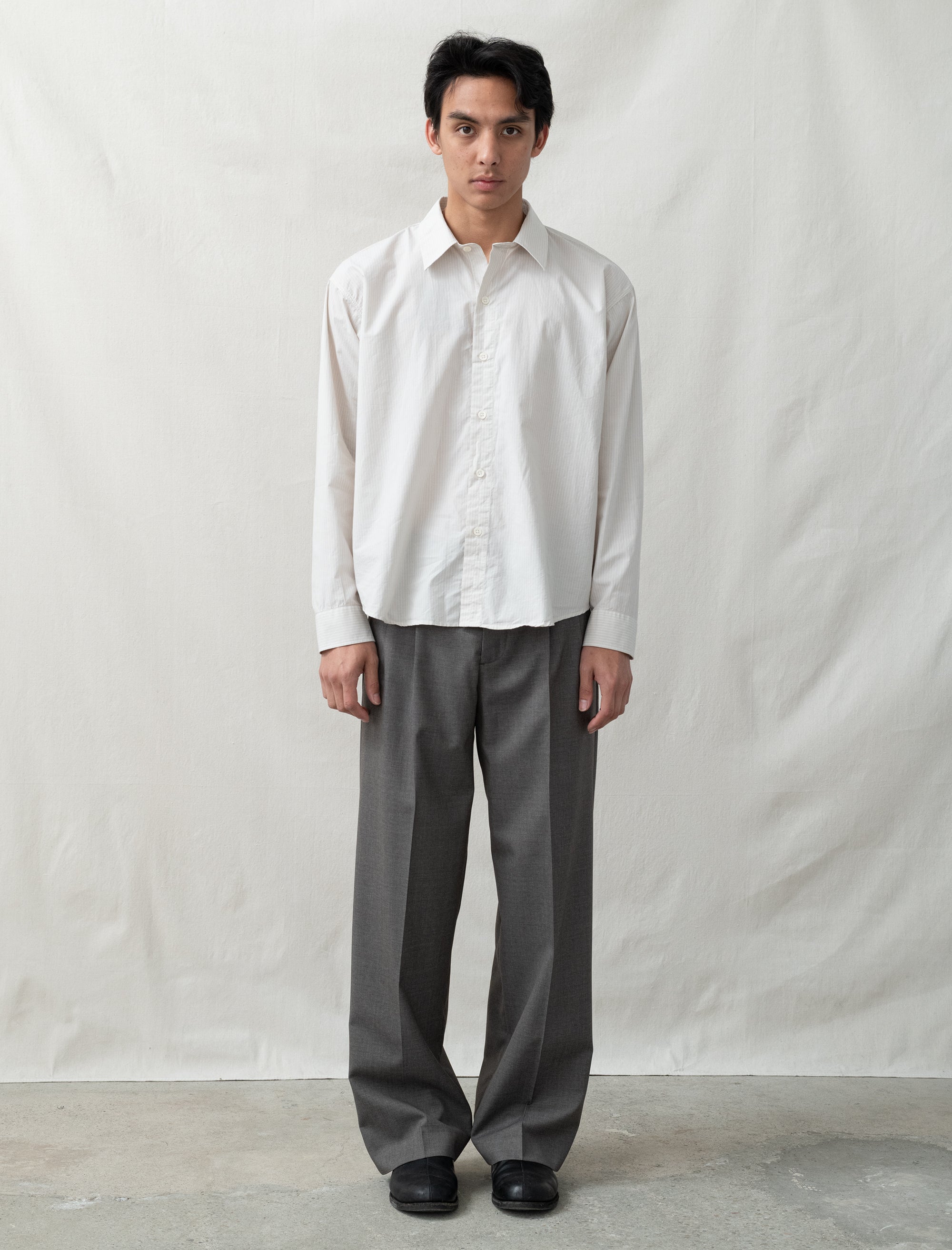 Classic Trousers (Light Taupe Wool)