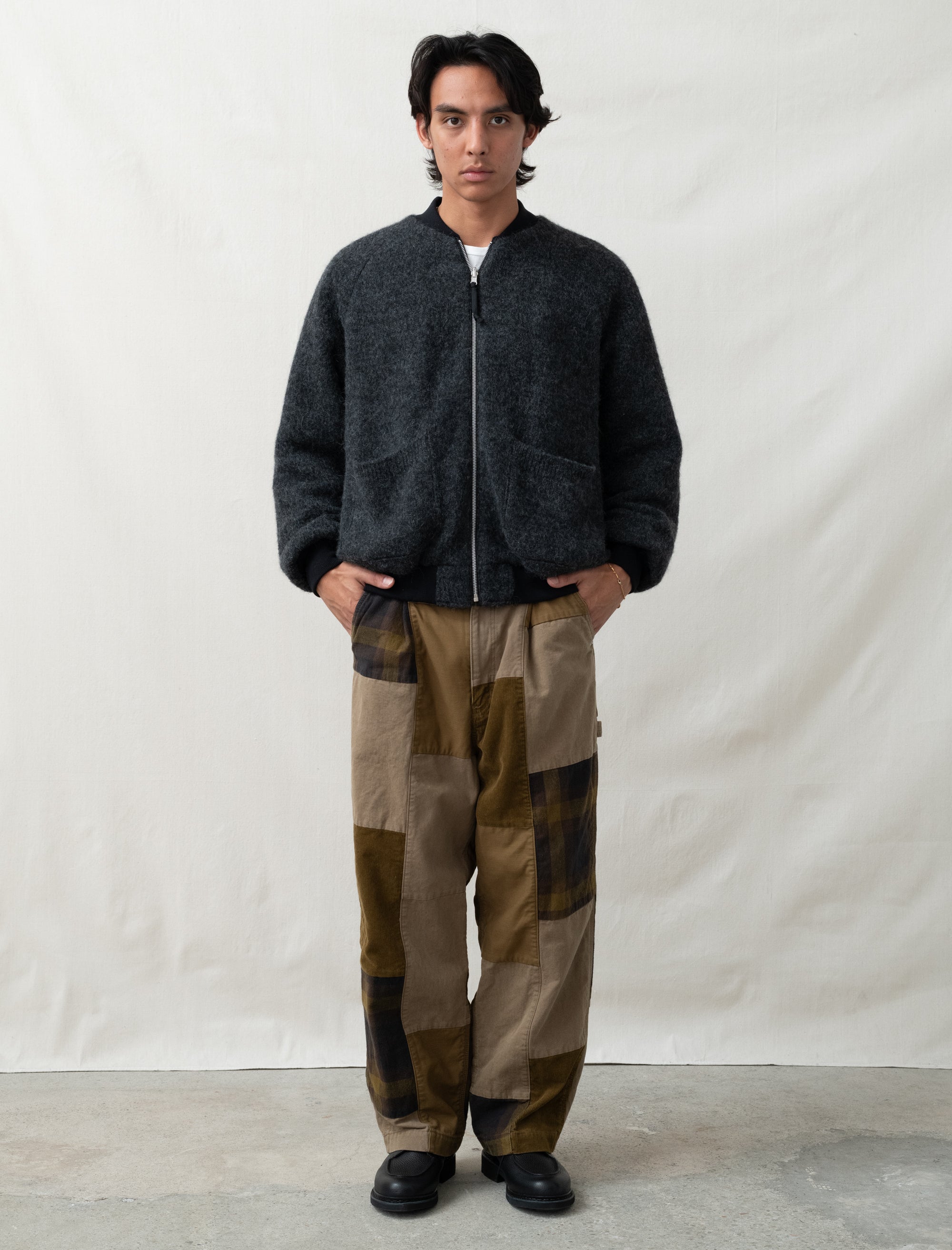 Comme Des Garçons Homme Pleated Patchwork Pants (Beige Mix) – Bows