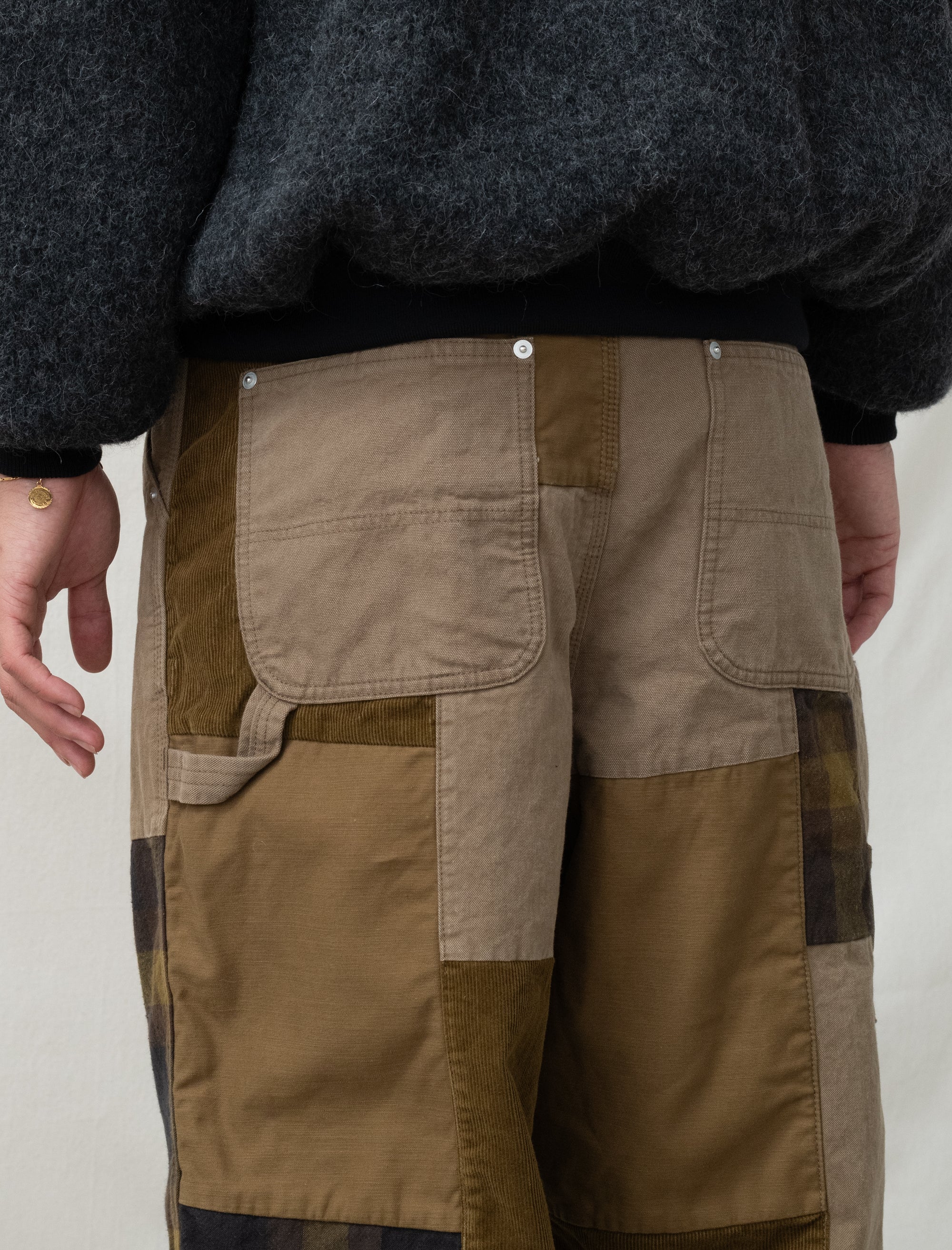 Comme Des Garçons Homme Pleated Patchwork Pants (Beige Mix) – Bows