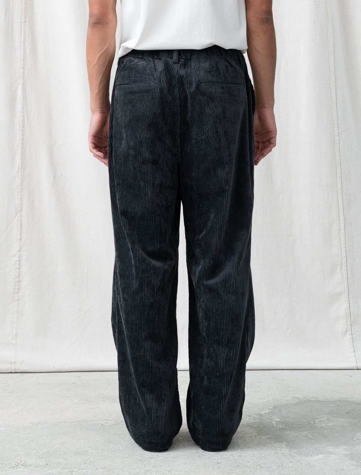 Corduroy Easy Pants (Blue Charcoal)