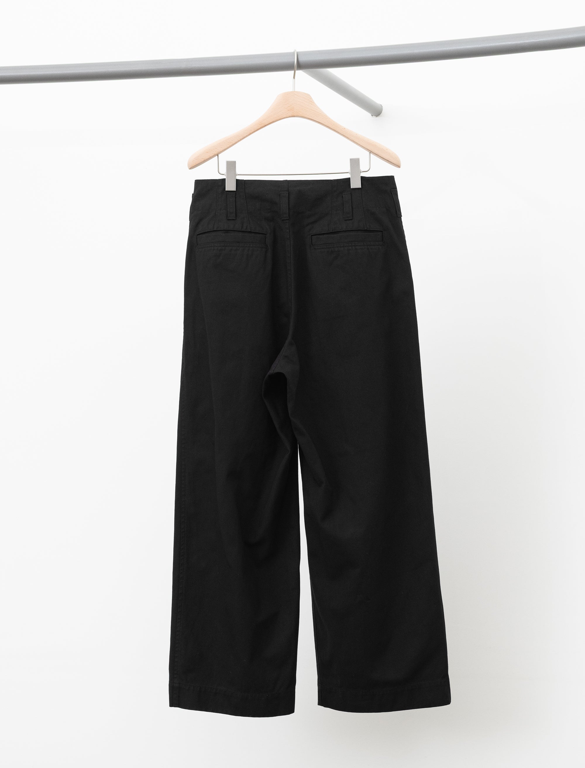 Wide Cotton Trouser (Black)