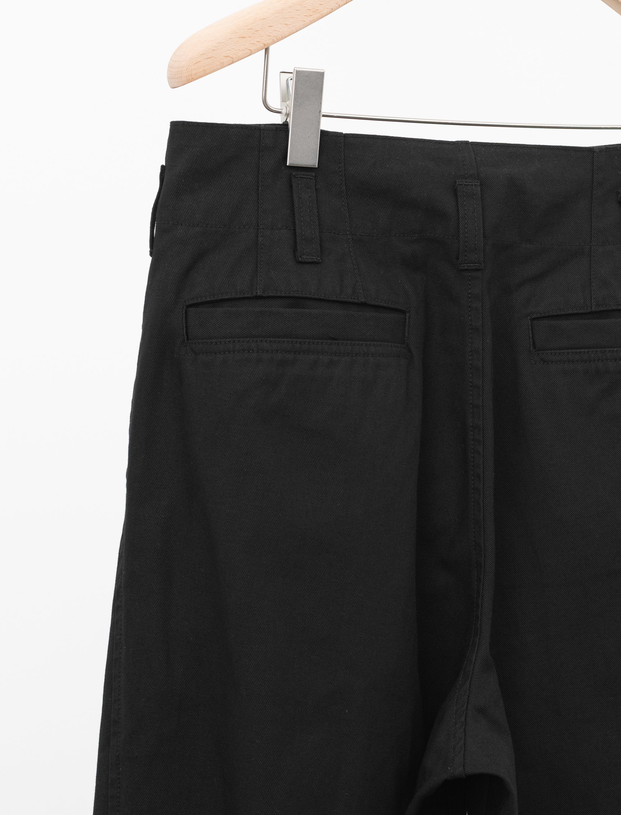 Wide Cotton Trouser (Black)