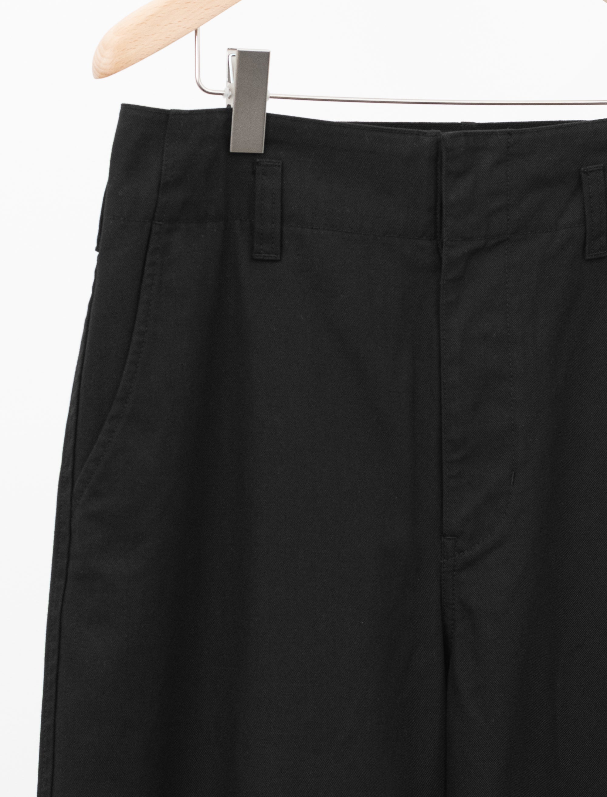 Wide Cotton Trouser (Black)