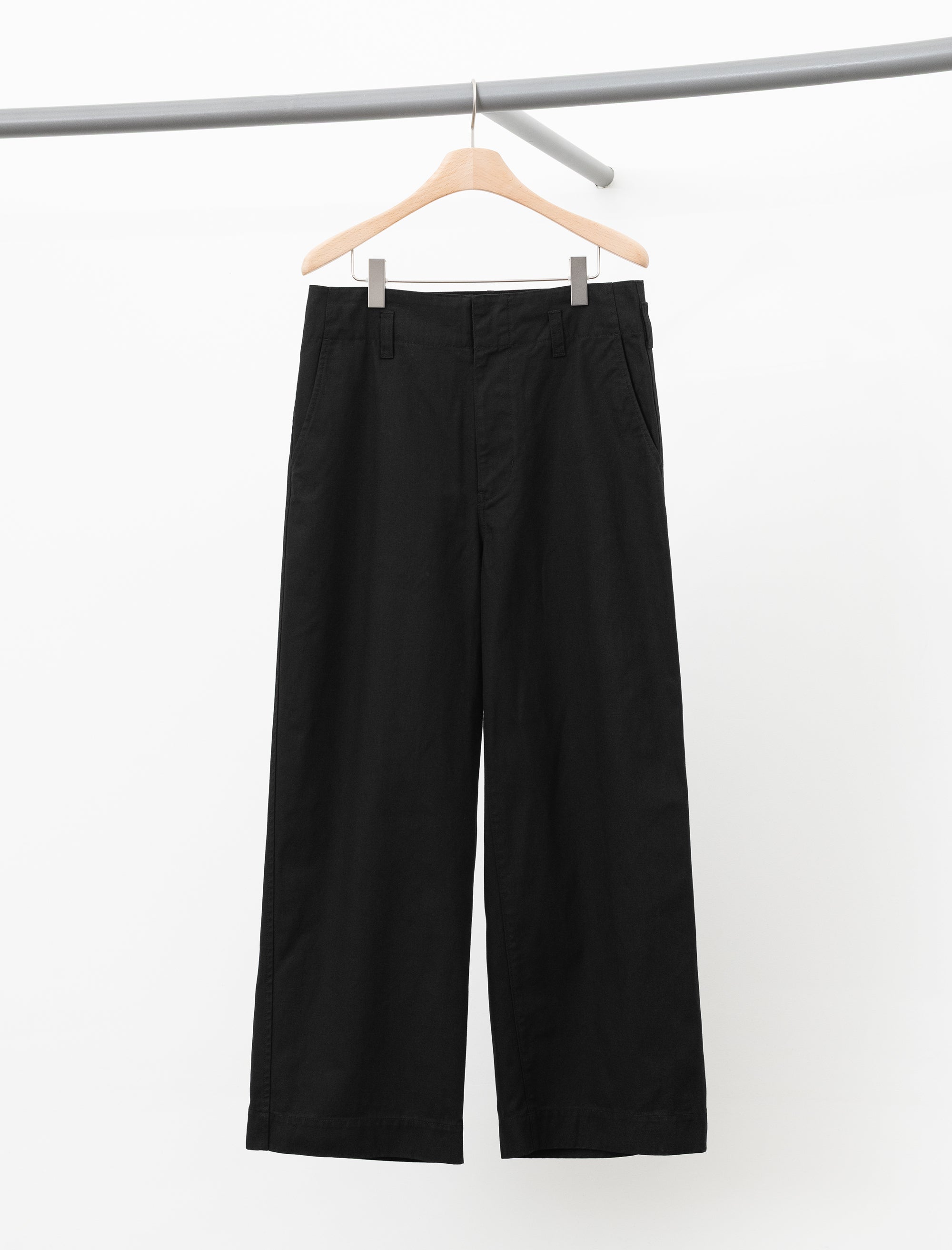 Wide Cotton Trouser (Black)
