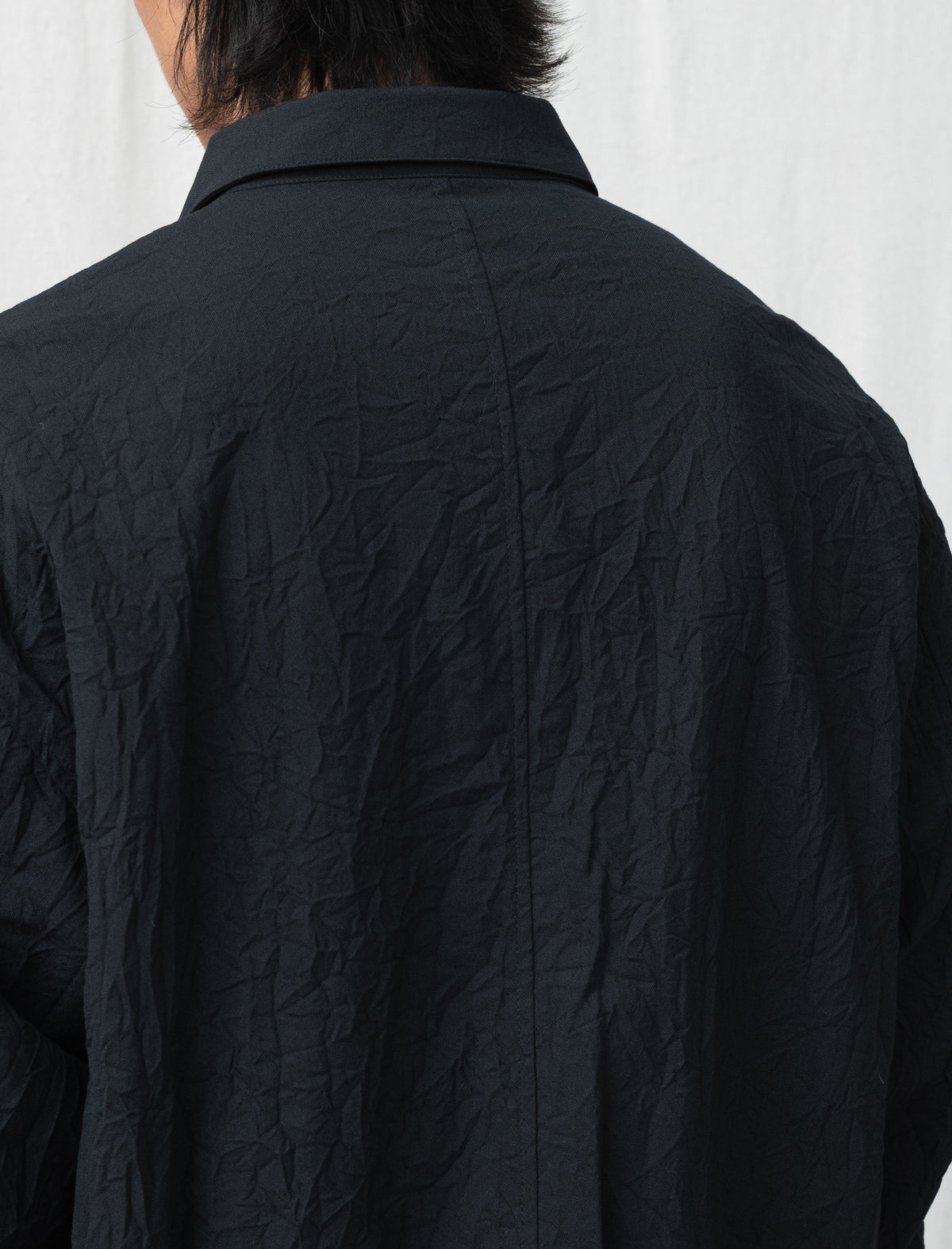Creasy Zip Up Blouson (Black)