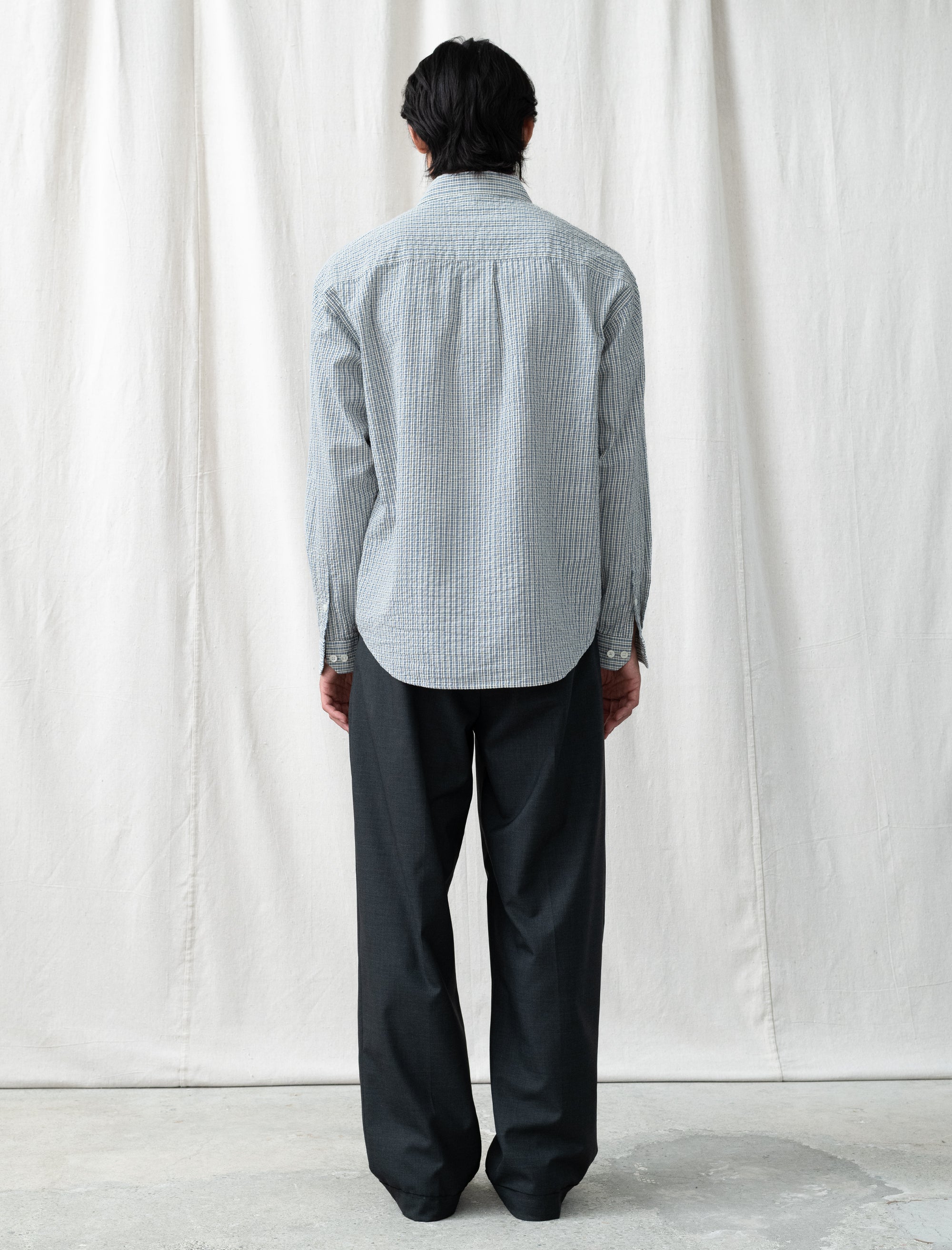 Patch Trousers (Dark Grey Dry Wool)