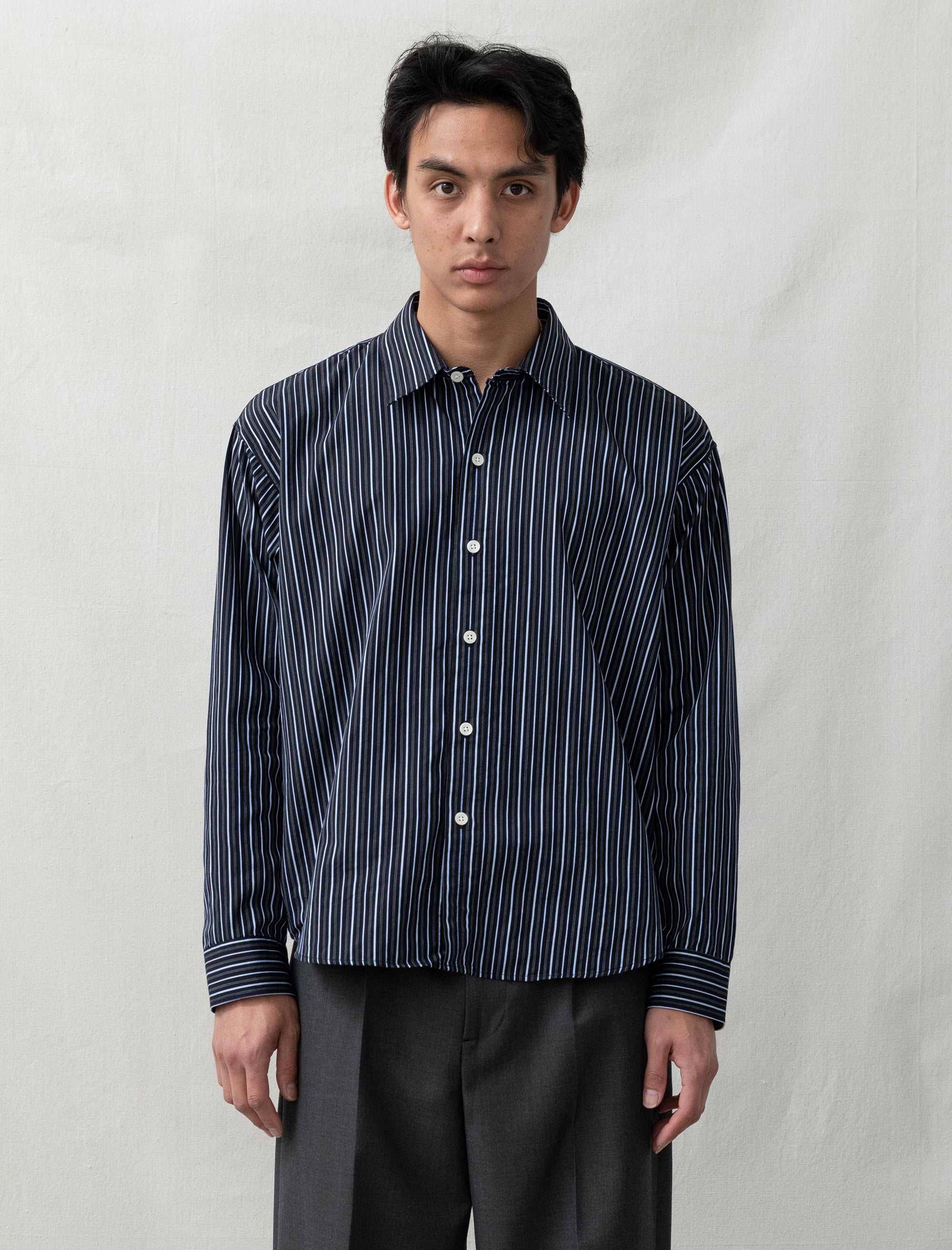 シャツ mfpen EXACT SHIRT (VINTAGR STRIPE) exact-shirt-black.jpg?v=
