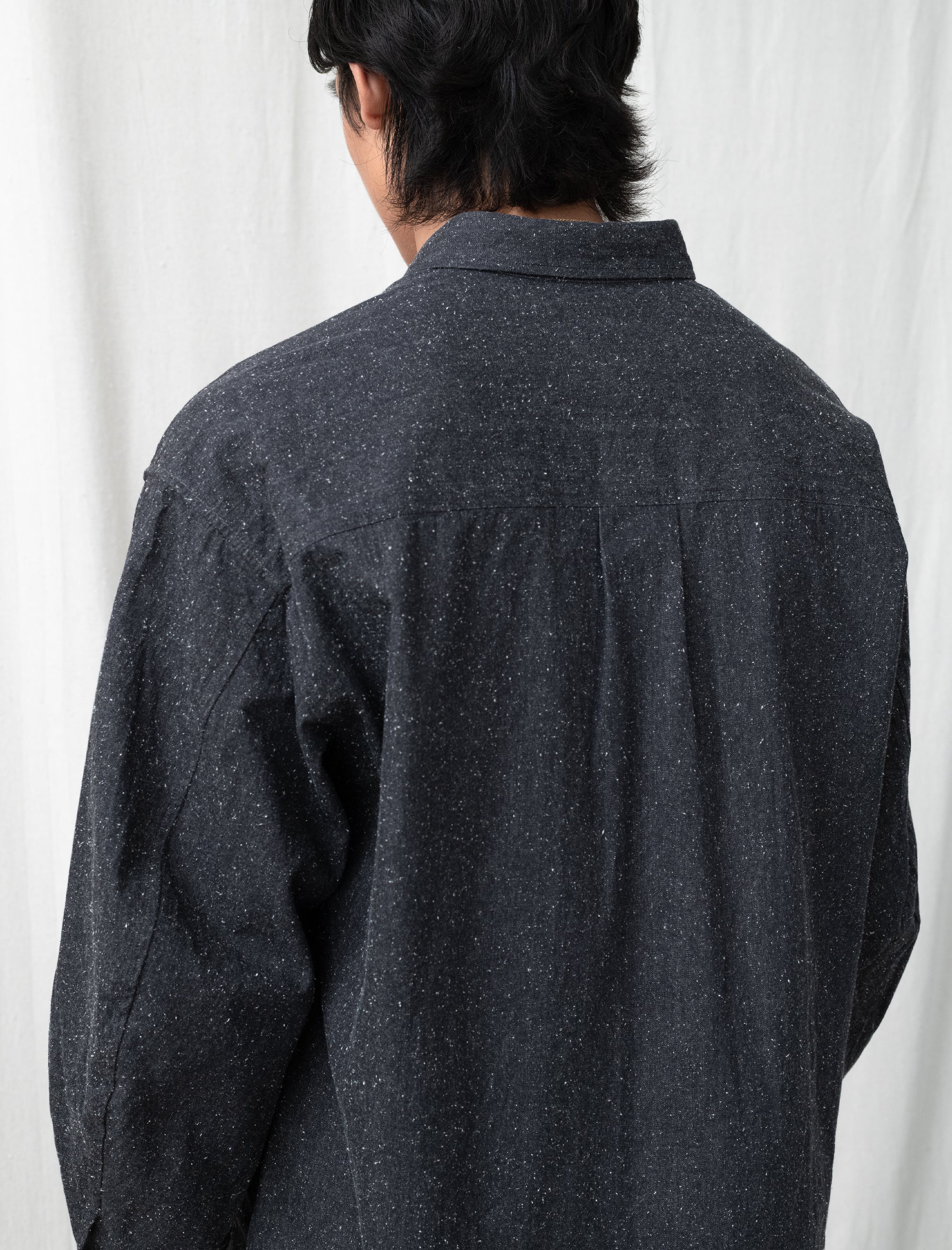 Silk Nep Over Shirt (Charcoal)