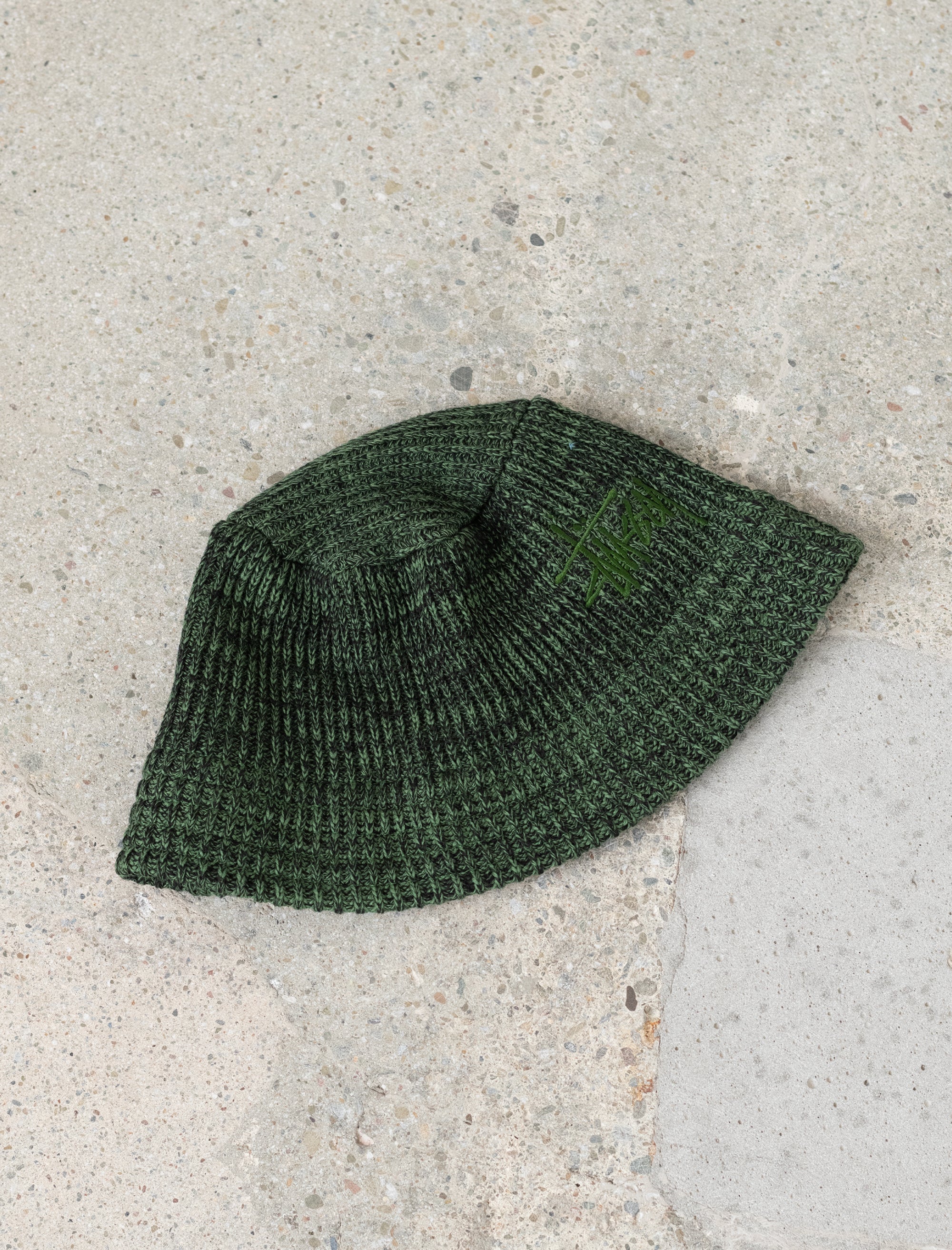 Bucket Hat Marl Knit (Green)