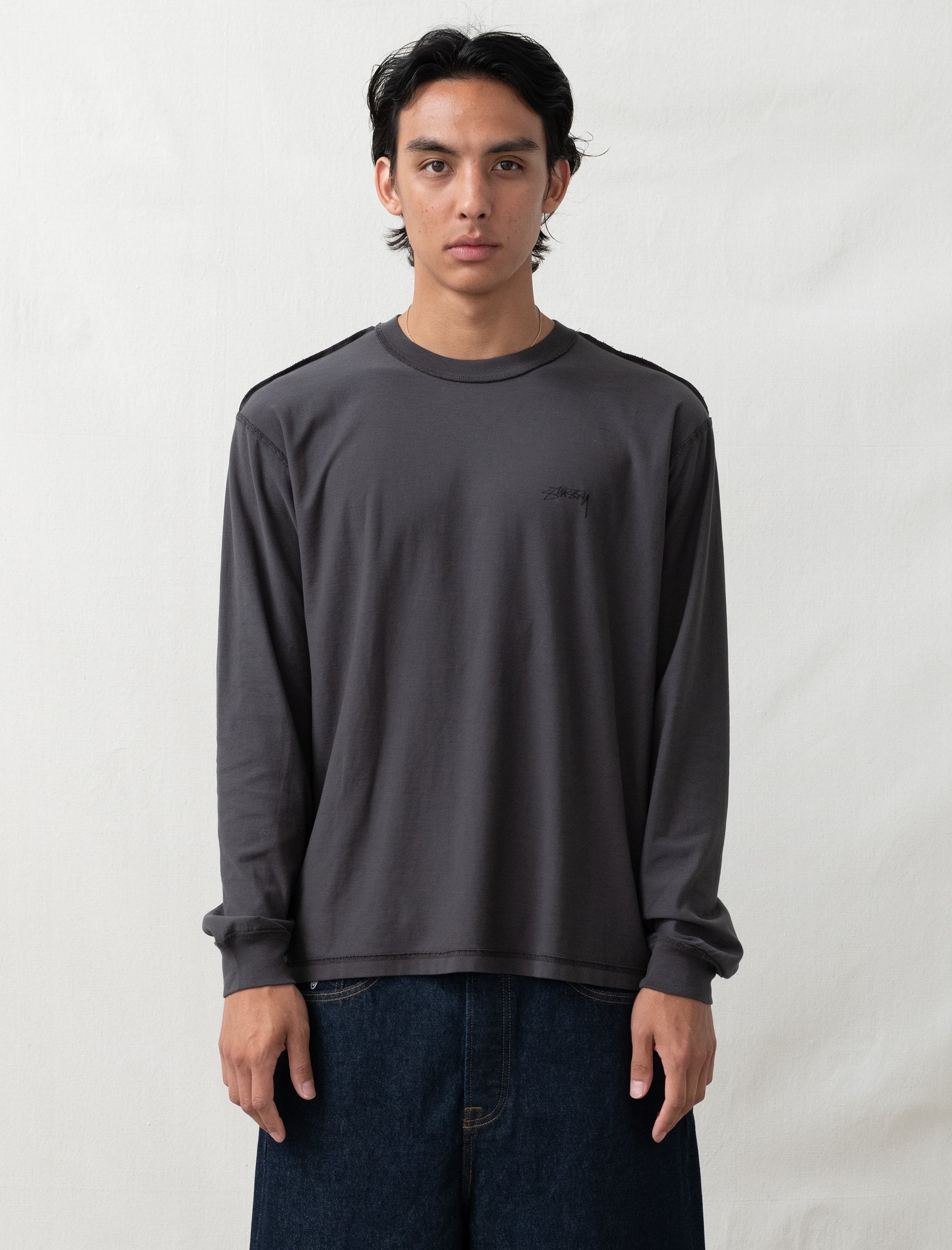  - Lazy L/S Tee (Vintage Black) - Bows and Arrows