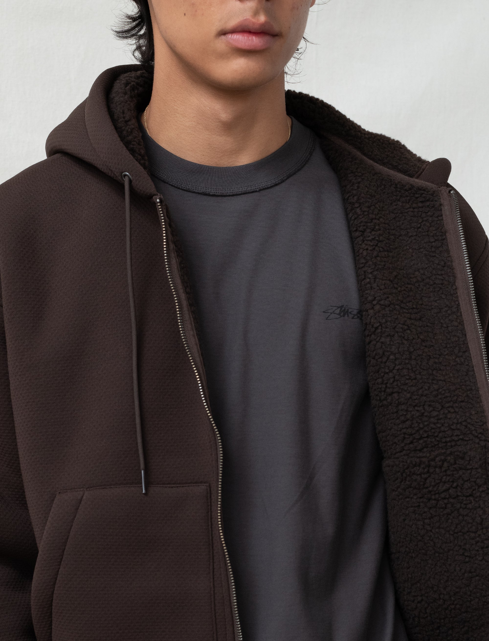 Stüssy Bonded Sherpa Lined Hood (Brown) – Bows and Arrows